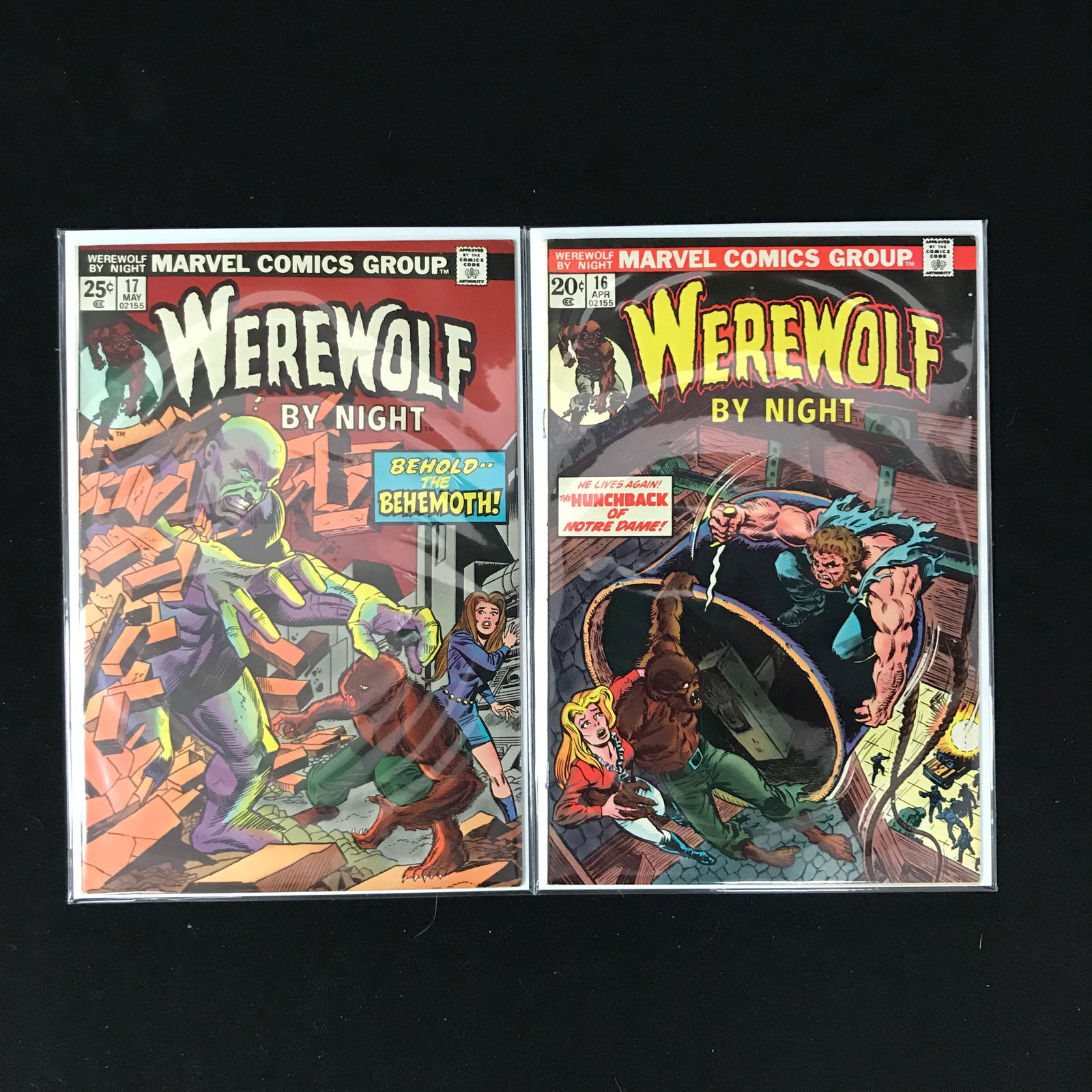 LOT OF 2 WEREWOLF BY NIGHT COMICS #16 AND #17 (MARVEL) (1 of 1)