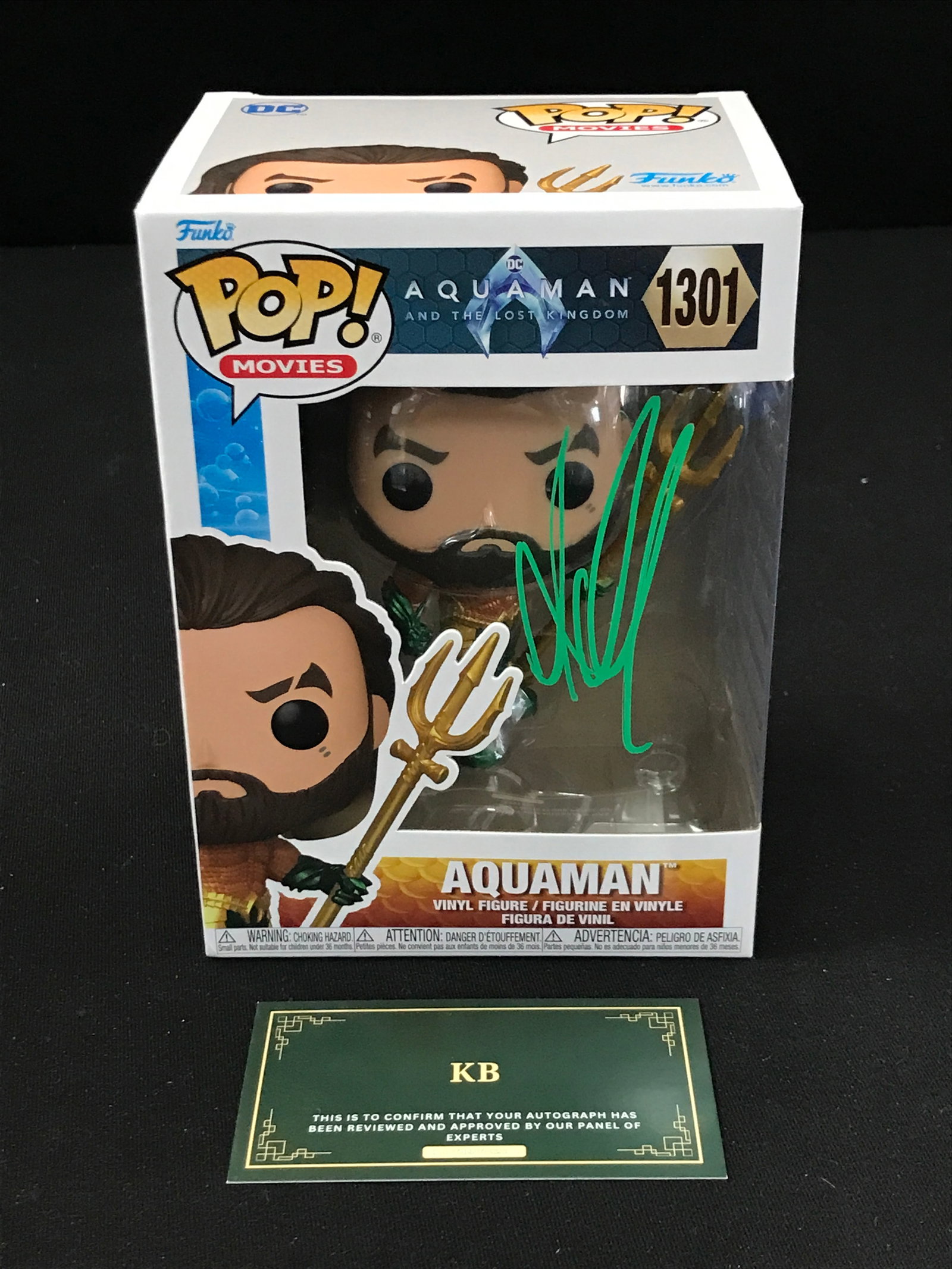 JASON MOMOA SIGNED AQUMAN FUNKO POP (KB COA): Prices are in Canadian dollars
