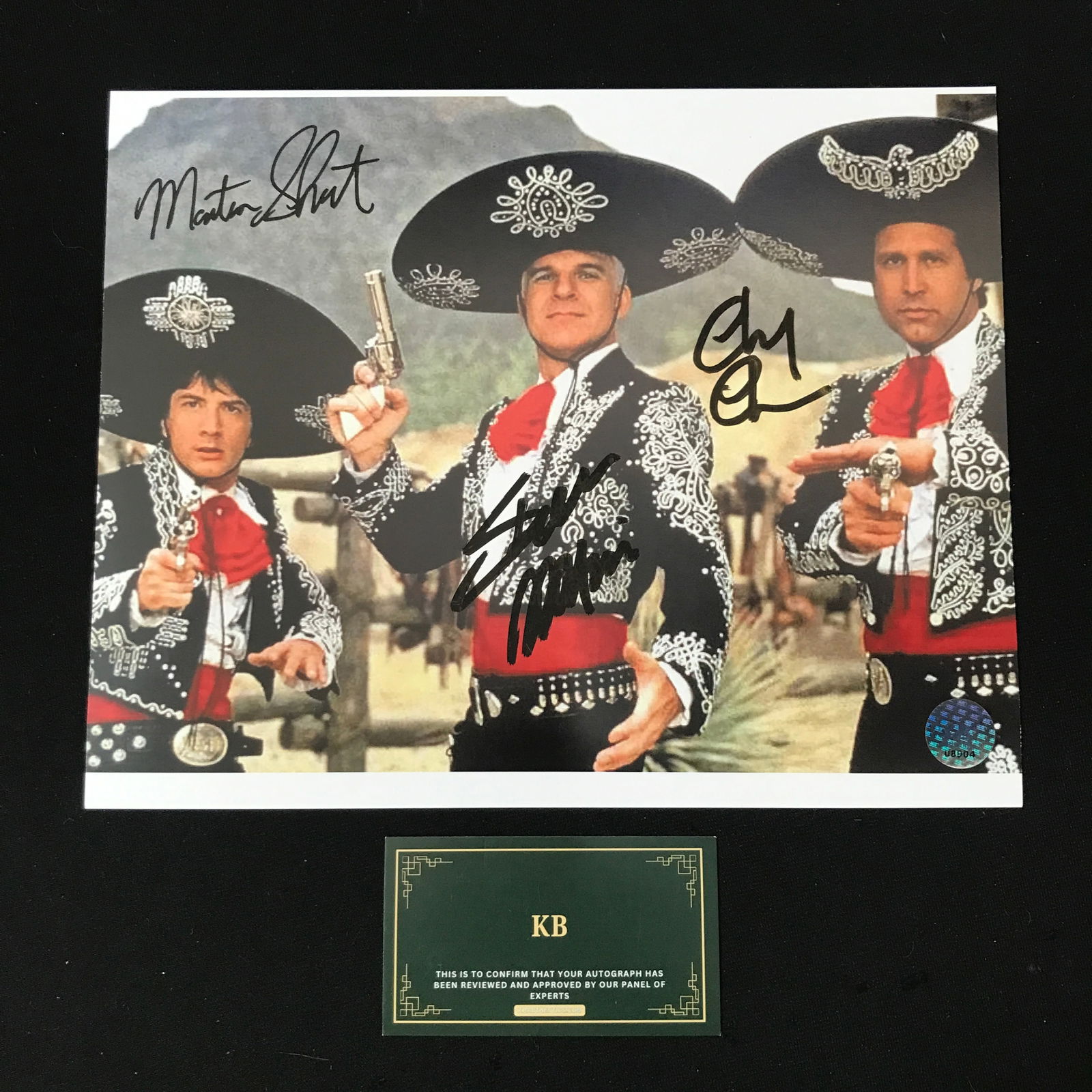 STEVE MARTIN, MARTIN SHORT AND CHEVY CHASE SIGNED 3 AMIGOS 8X10 (KB COA) (1 of 1)