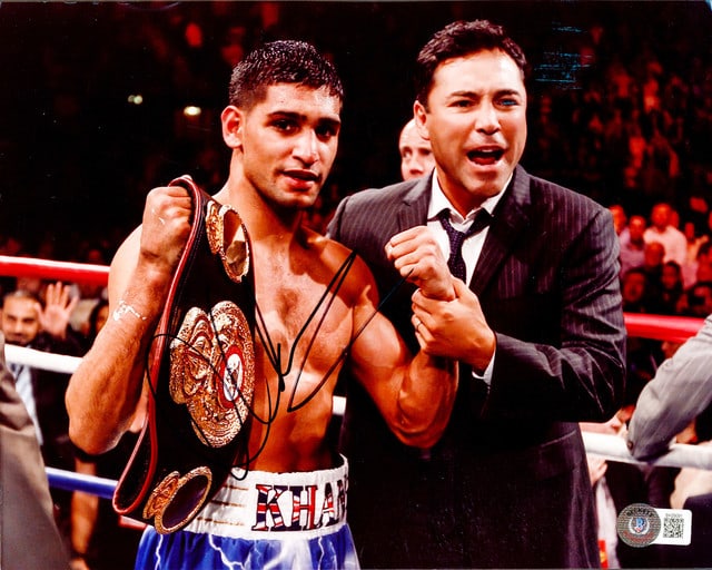 AMIR KHAN SIGNED 12X8 PHOTO BECKETT COA: Prices are in Canadian dollars