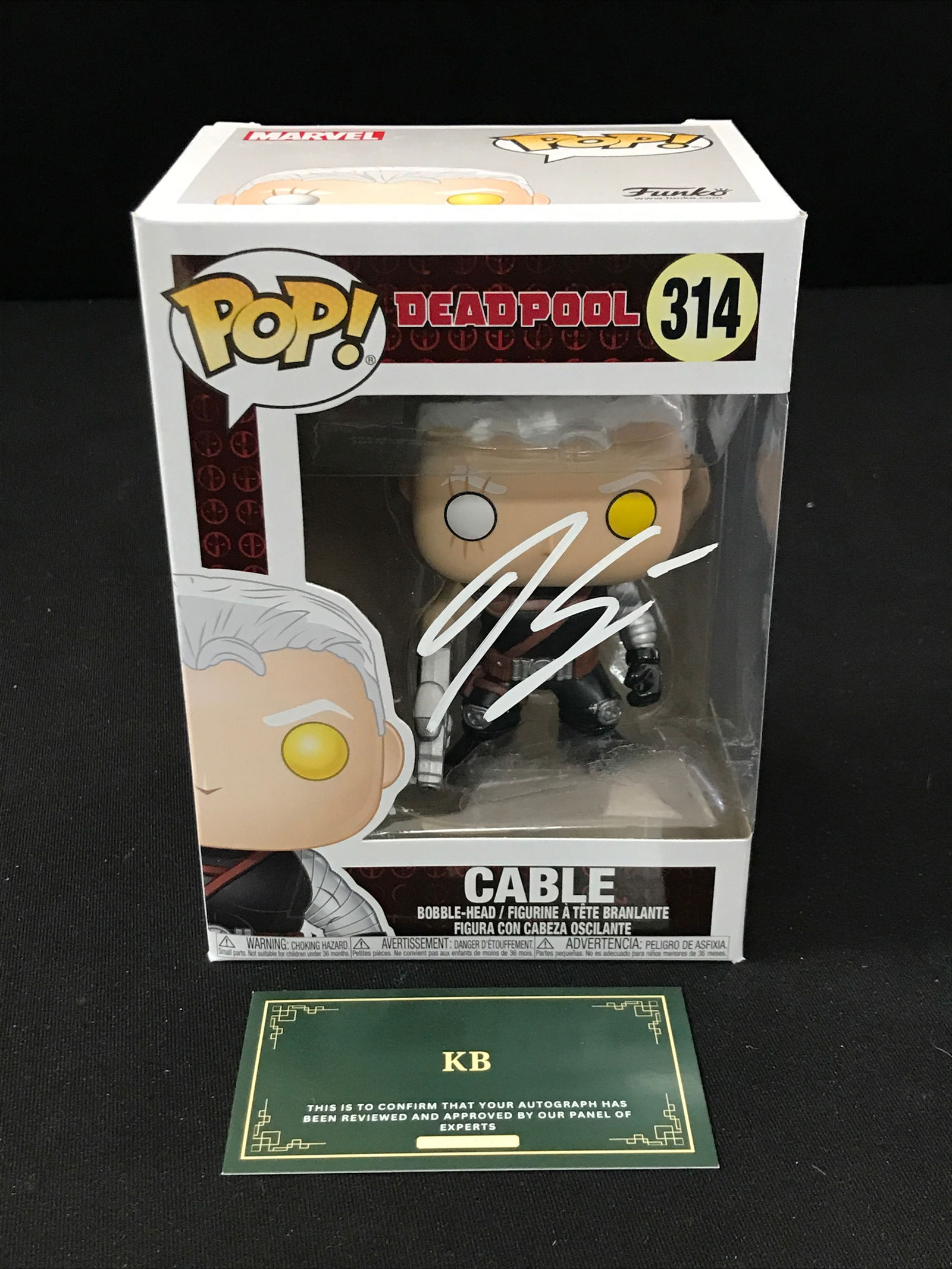 JOSH BROLIN SIGNED CABLE FUNKO POP (KB COA) (1 of 2)