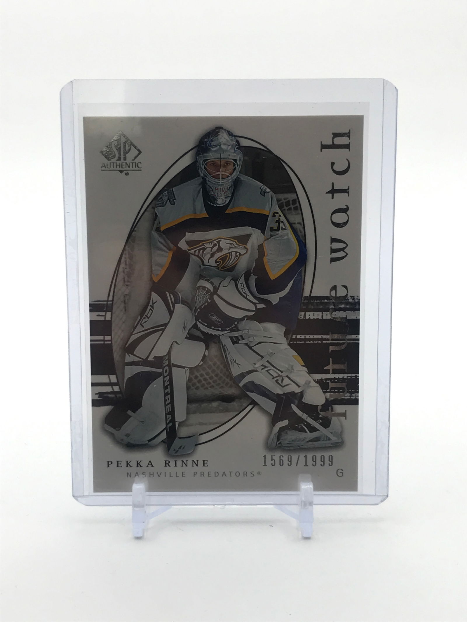 2005-06 UPPER DECK SP PEKKA RINNE FUTURE WATCH ROOKIE TRADING CARD (1 of 2)