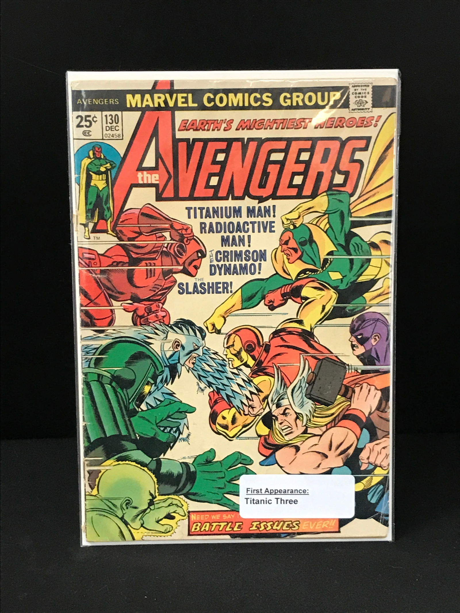 THE AVENGERS #130 1ST APPEARANCE OF THE TITANIC THREE (MARVEL COMICS) (1 of 1)