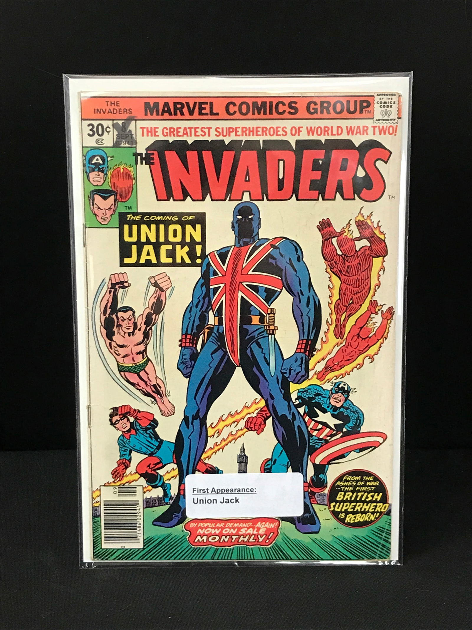 THE INVADERS #8 1ST APPEARANCE OF UNION JACK (MARVEL COMICS) (1 of 1)