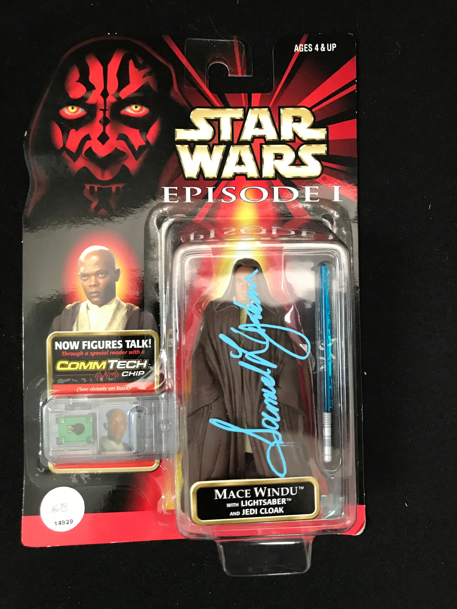 SAMUEL L JACKSON SIGNED MACE WINDU ACTION FIGURE (KB COA) (1 of 1)