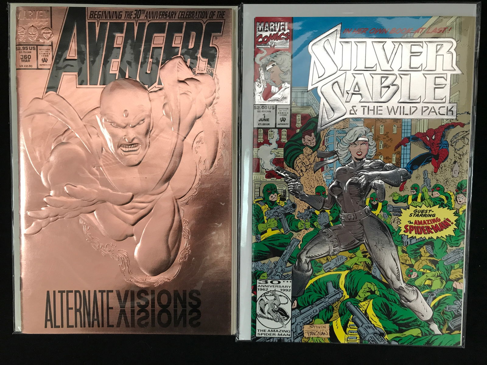 MARVEL COMICS AVENGERS 360 AND SILVER SABLE NO,1 (1 of 1)