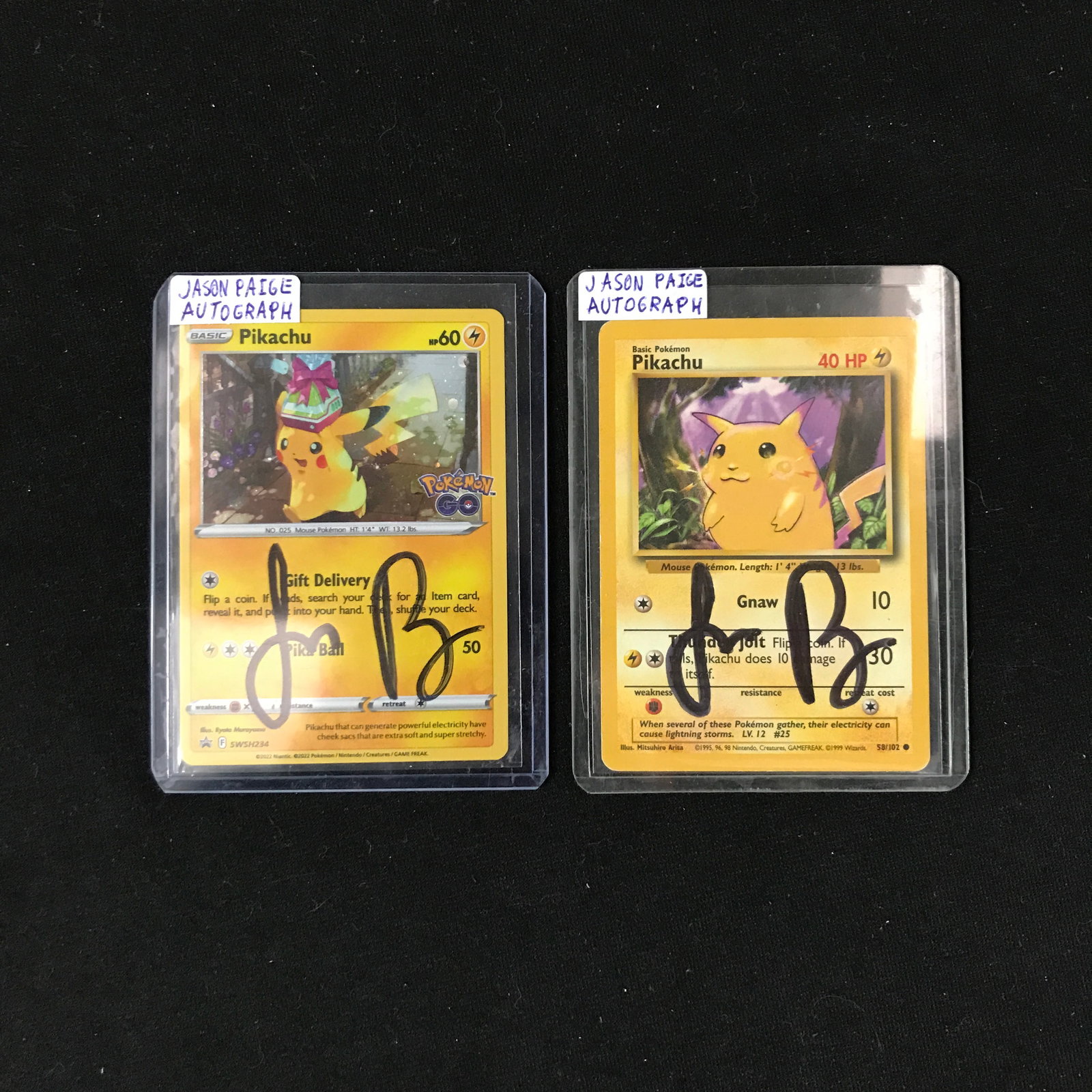 LOT OF 2 SIGNED JASON PAIGE POKEMON CARDS: Prices are in Canadian dollars