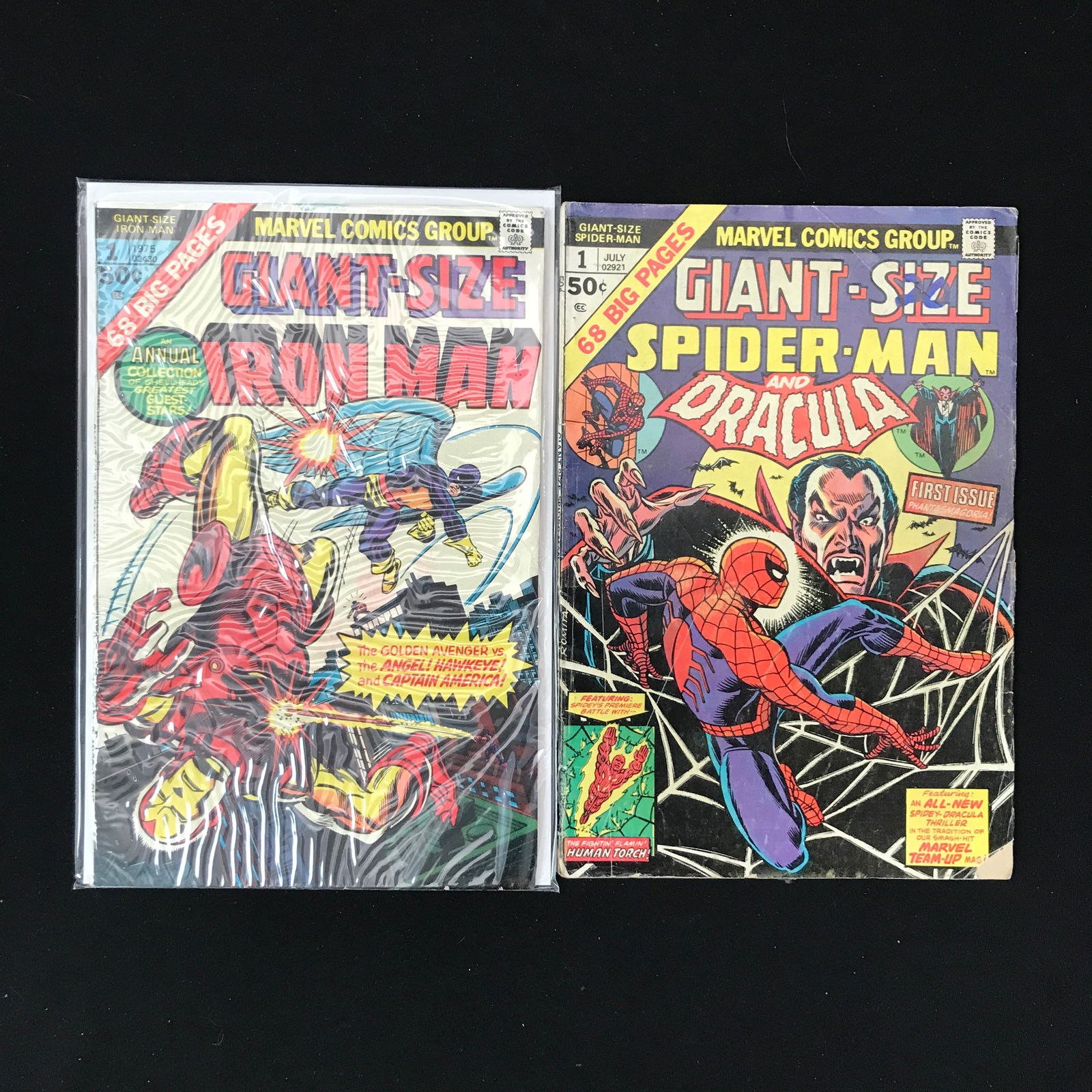 MARVEL COMICS GIANT SIZE IRON MAN NO.1 AND SPIDER-MAN NO.1 (1 of 1)