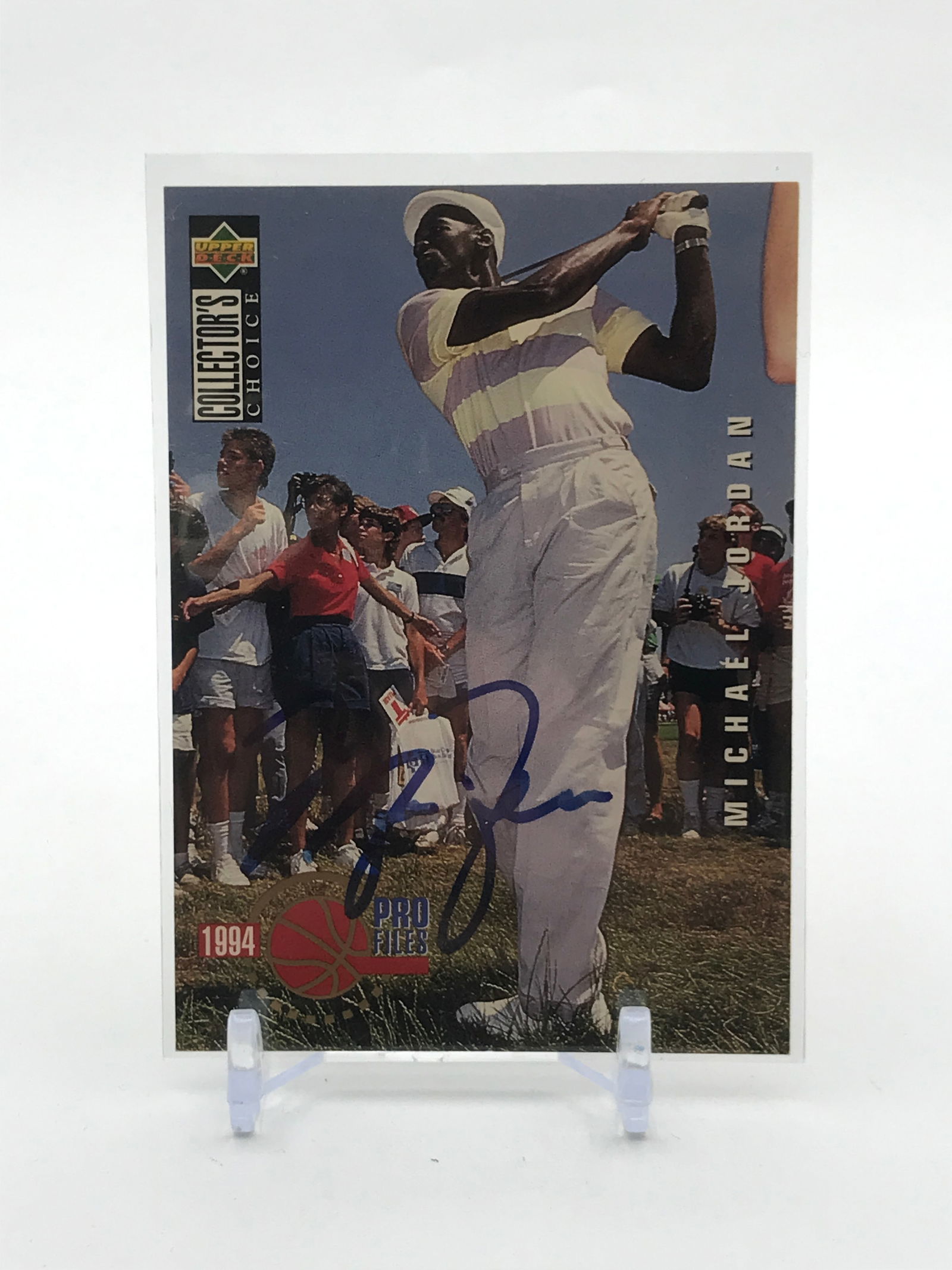 MICHAEL JORDAN SIGNED 1994 PRO FACES UPPER DECK TRADING CARD (1 of 2)
