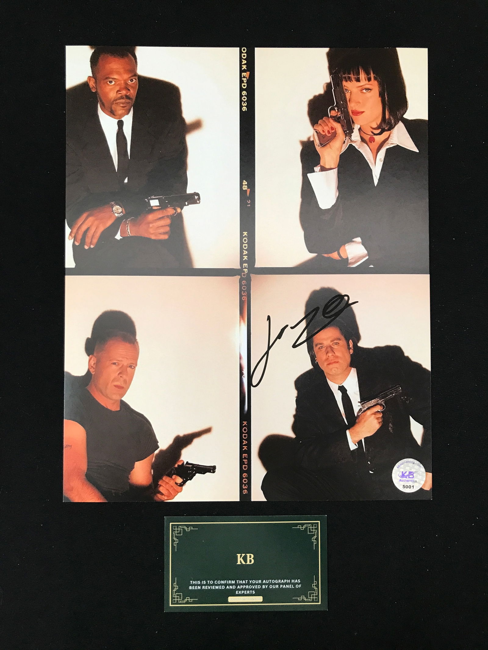 JOHN TRAVOLTA SIGNED PULP FICTION 8X10 (KB COA) (1 of 1)