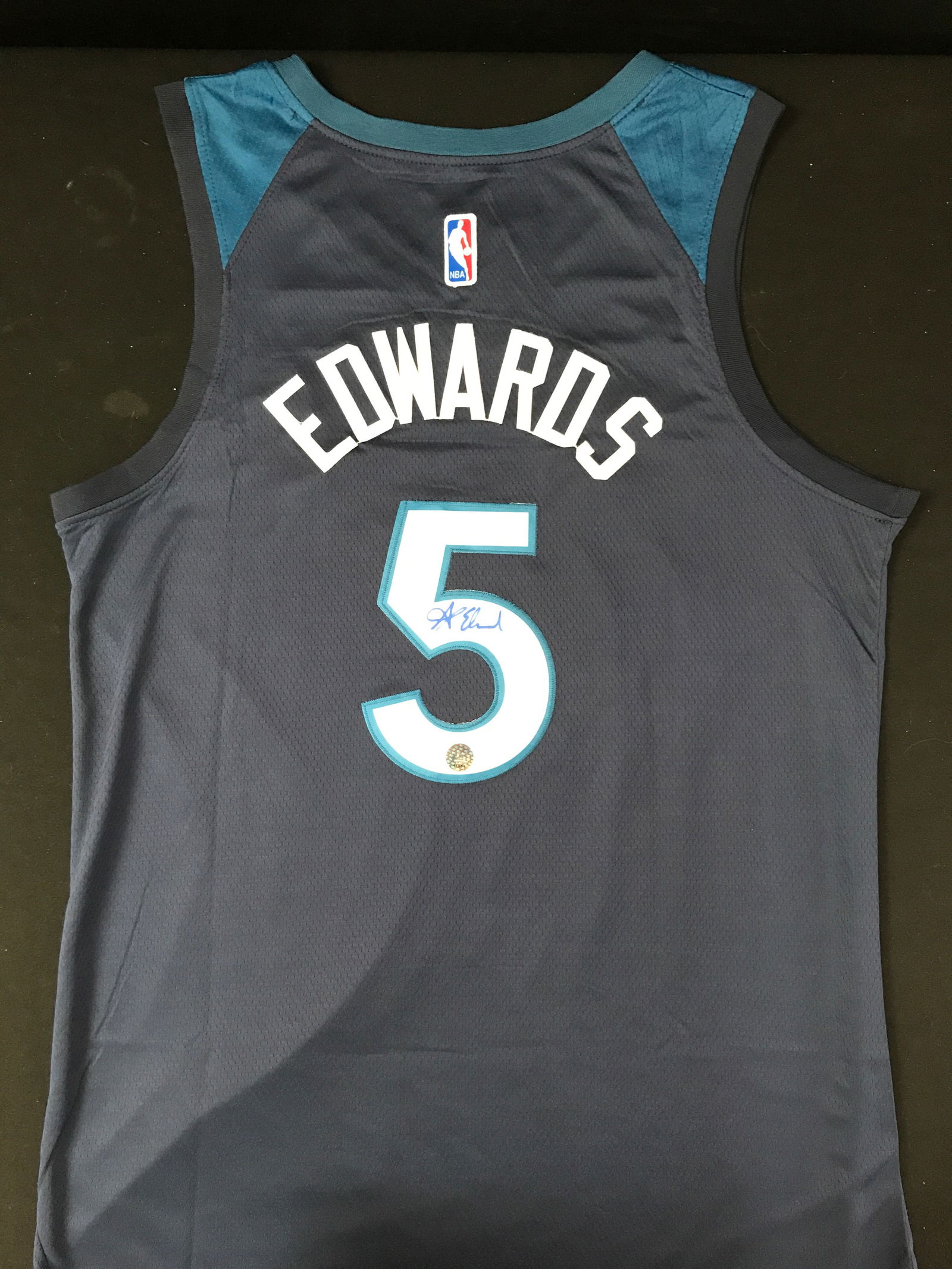 ANTHONY EDWARDS SIGNED MINNESOTA TIMBERWOLVES JERSEY (KB COA) (1 of 3)