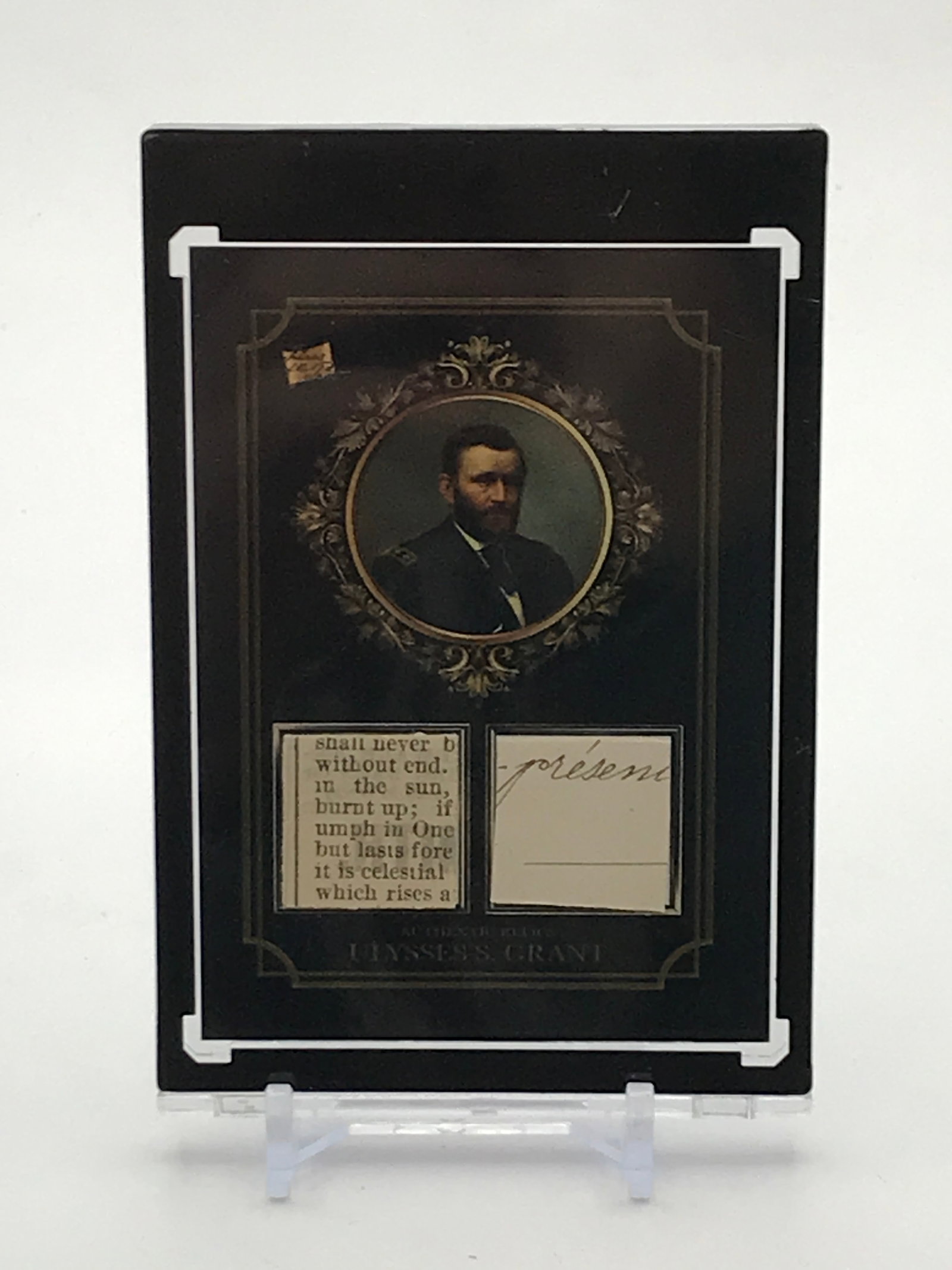 RELICS OF THE PAST: ULYSSES S GRANT CARD WITH GENUINE HANDWRITING: Prices are in Canadian dollars