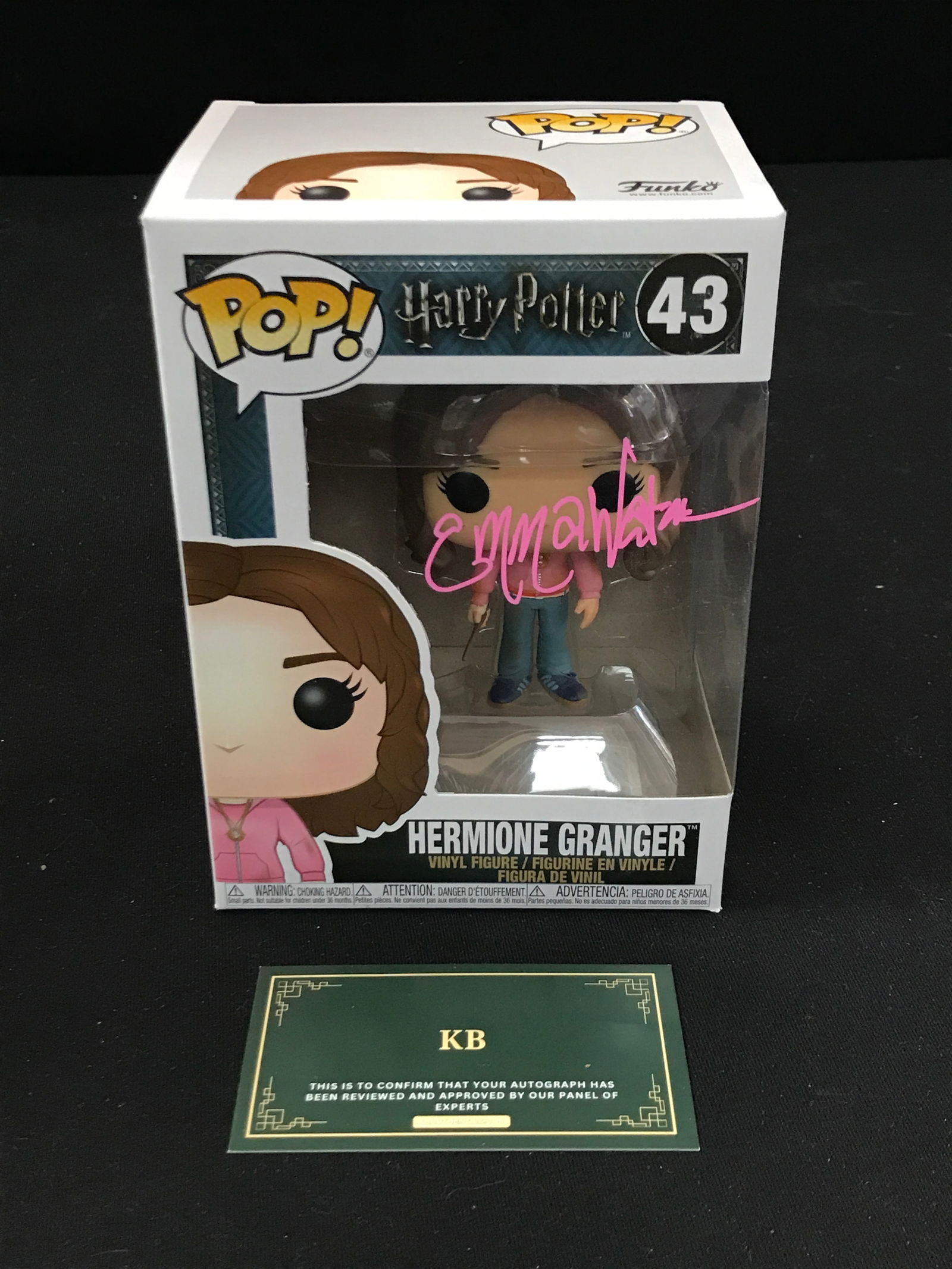 EMMA WATSON SIGNED HERMIONE GRANGER FUNKO POP (KB COA) (1 of 2)