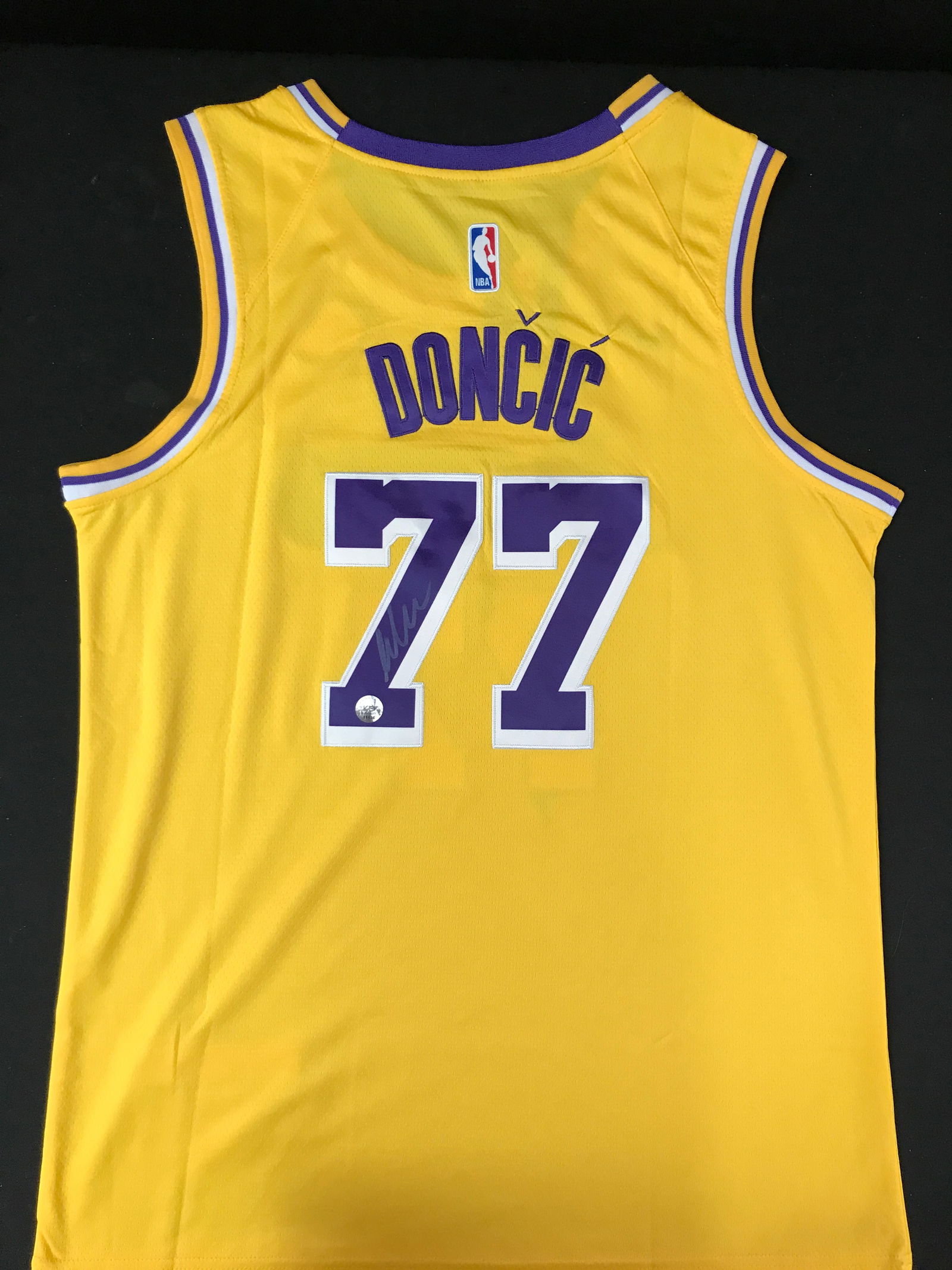 LUKA DONCIC SIGNED LAKERS JERSEY (KB AUTHENTICS COA) (1 of 3)