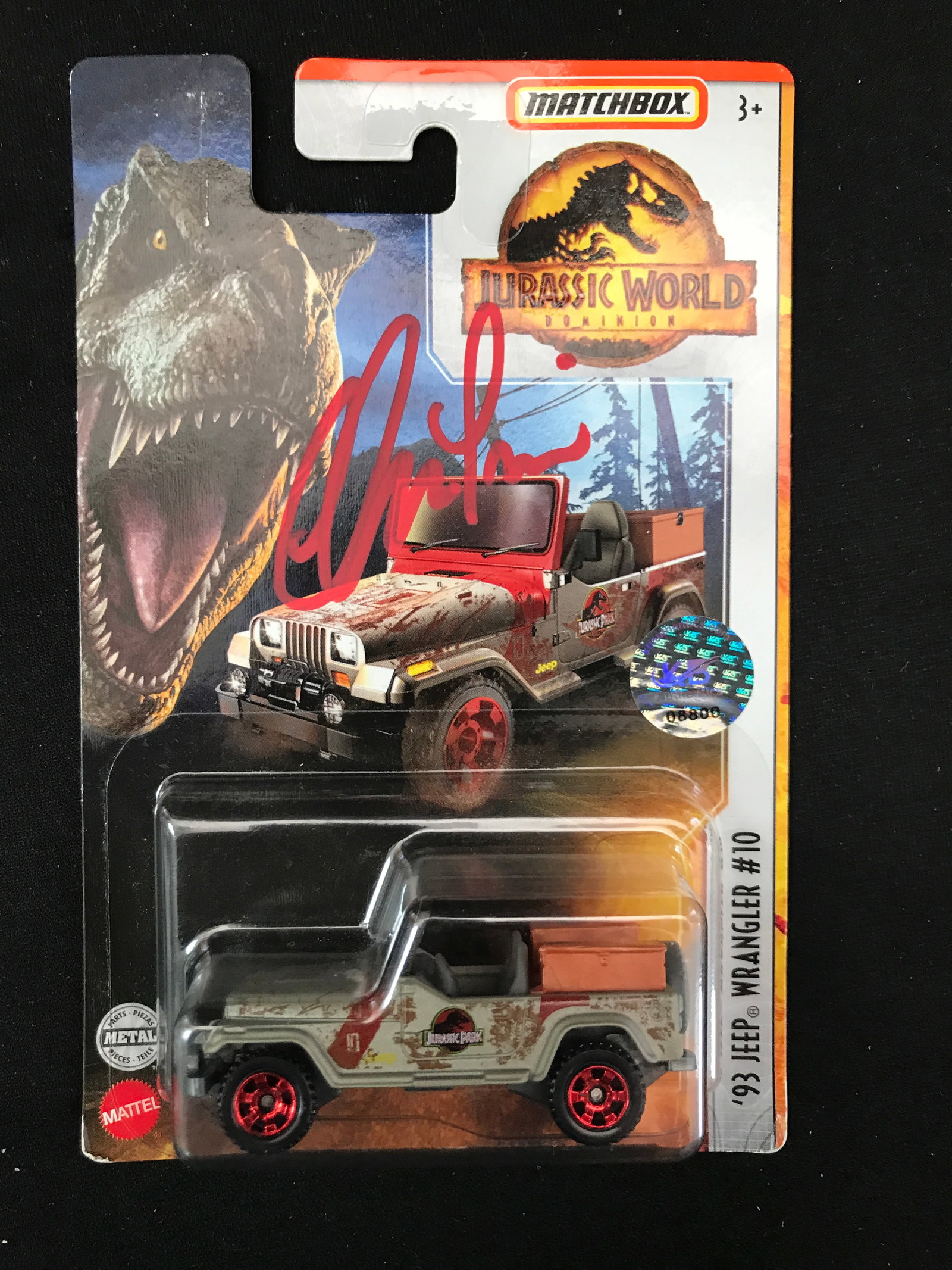 CHRIS PRATT SIGNED JURRASIC PARK MATCHBOX CAR (KB AUTHENTICS COA): Prices are in Canadian dollars