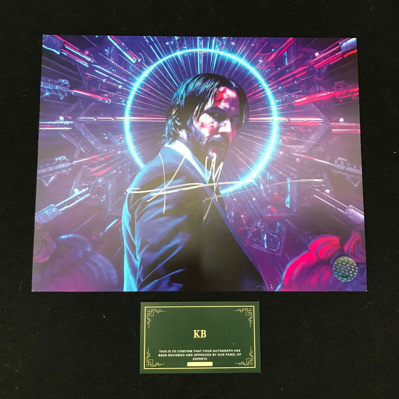 KEANU REEVES SIGNED JOHN WICK 8X10 (KB COA) (1 of 1)
