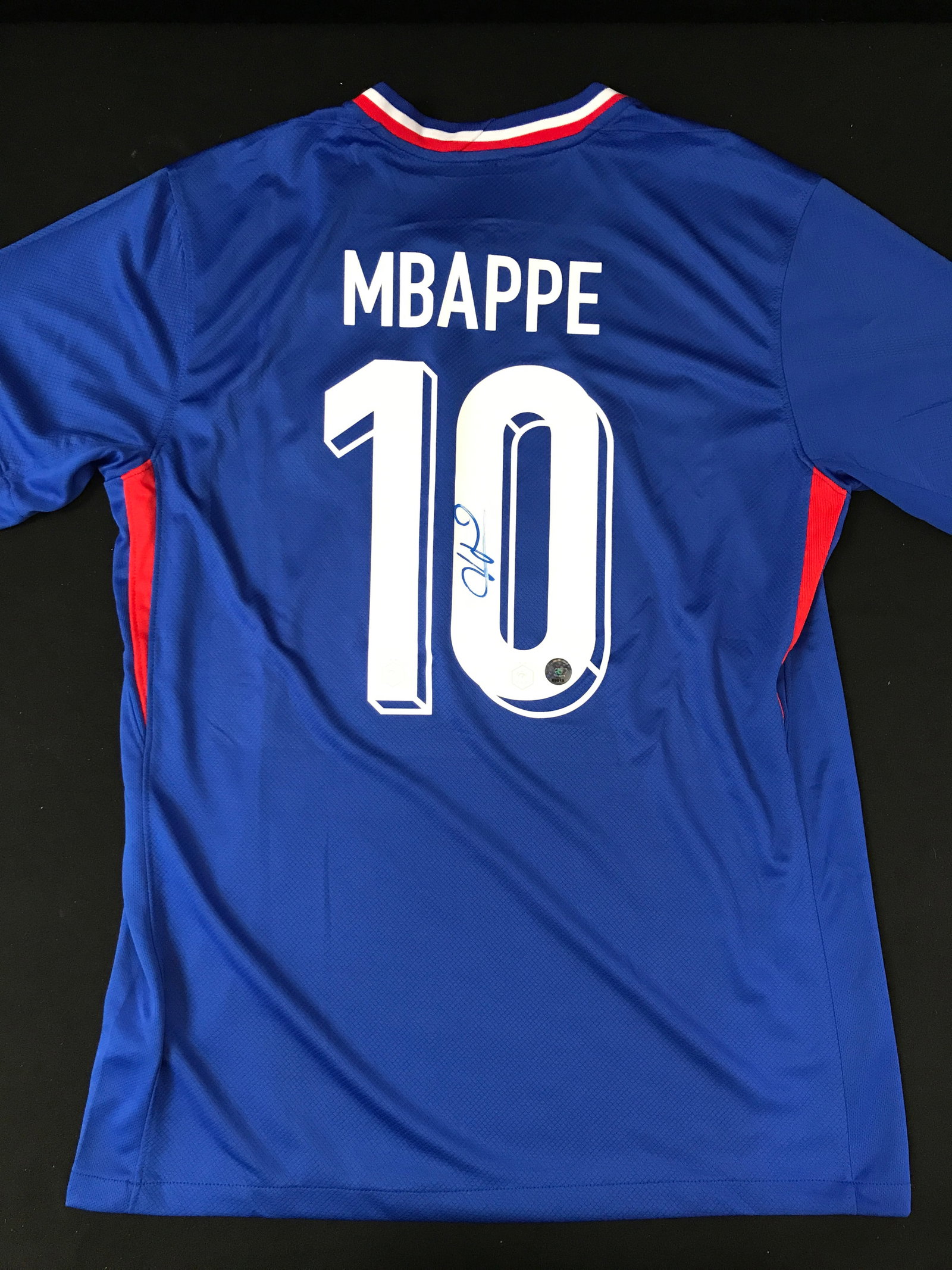 KYLIAN MBAPPE SIGNED FRANCE SOCCER JERSEY (KB COA): Prices are in Canadian dollars