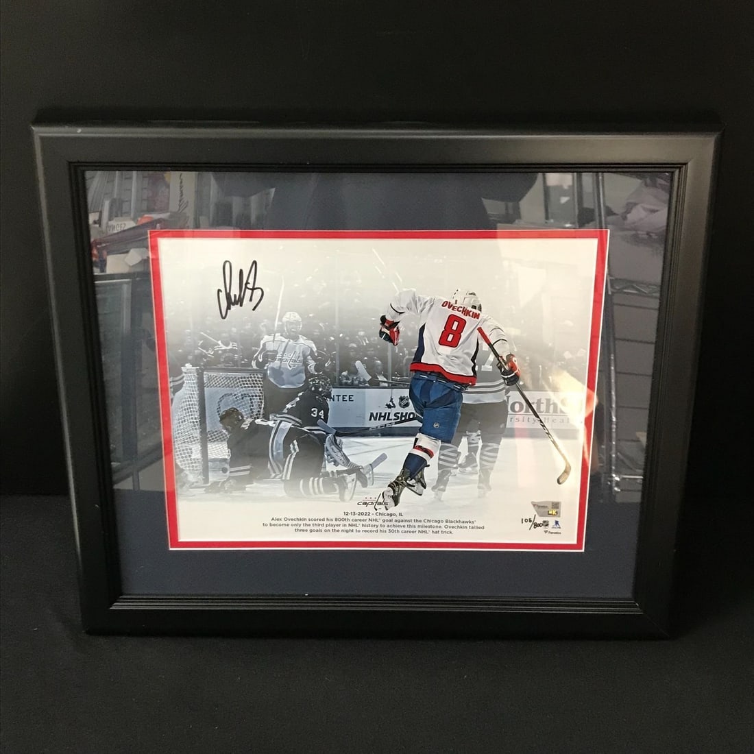 ALEXANDER OVECHKIN FRAMED AND SIGNED PICTURE 105/800 FANATICS COA (1 of 3)