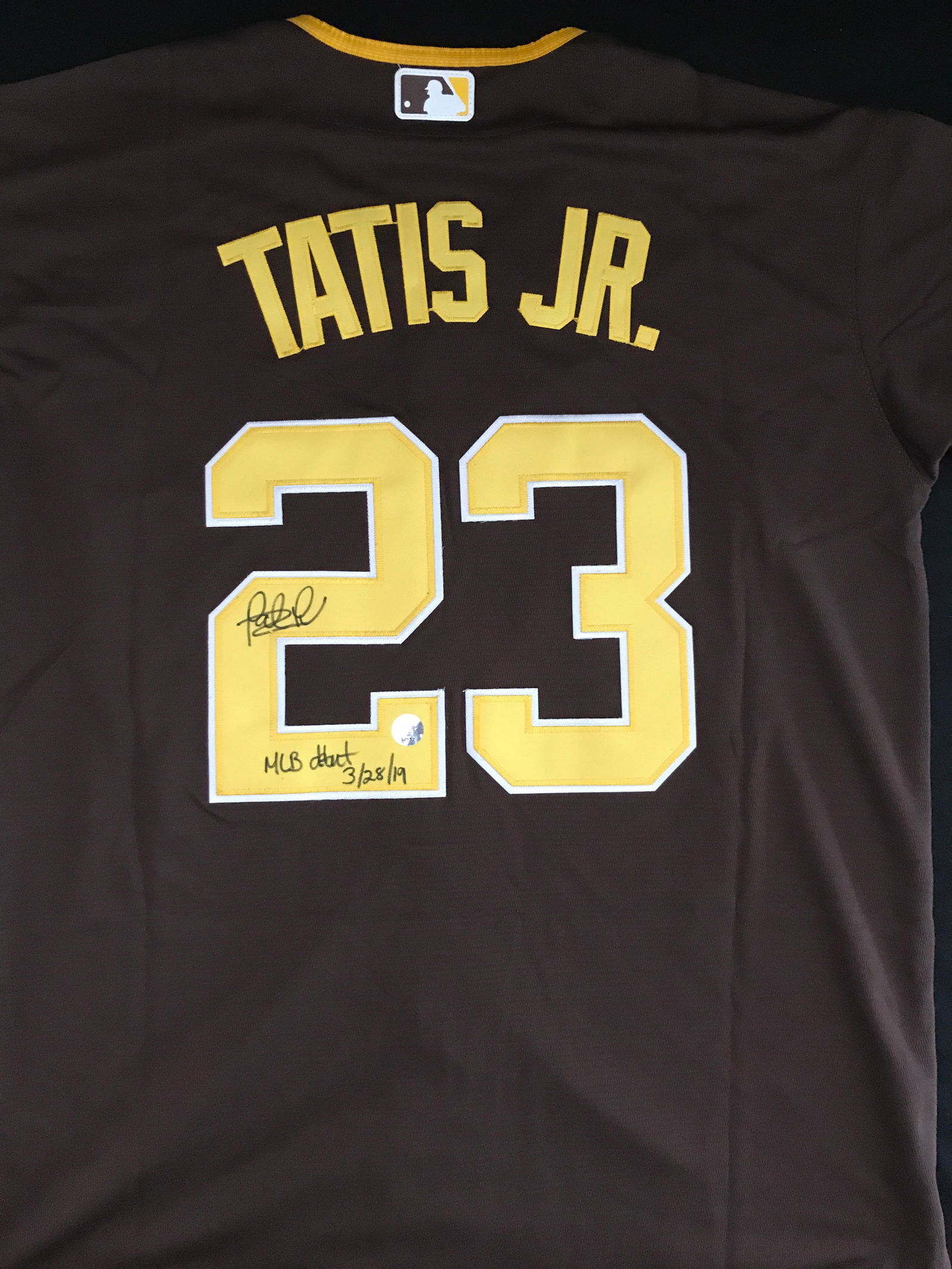 FERNANDO TATIS JR. SIGNED AND INSCRIBED SAN DIEGO PADRES BASEBALL JERSEY (KB AUTHENTICS COA) (1 of 3)