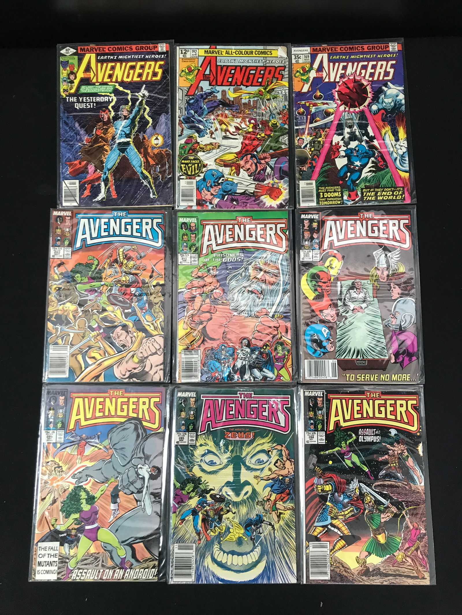 LOT OF 9 THE AVENGERS COMICS (MARVEL COMICS) (1 of 1)