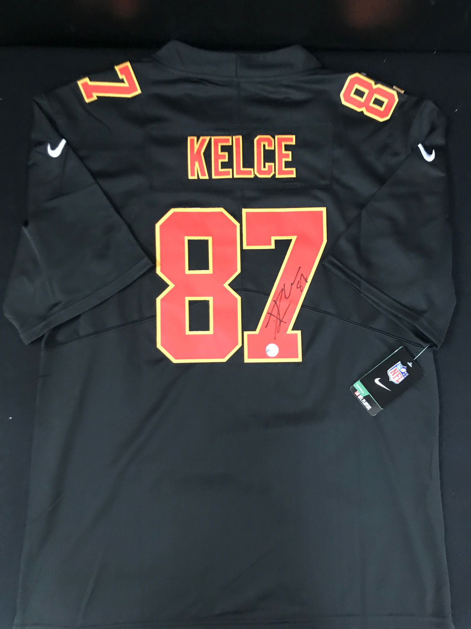 TRAVIS KELCE SIGNED KANSAS CITY CHIEFS SUPERBOWL  JERSEY KB AUTHENTICS COA (1 of 3)