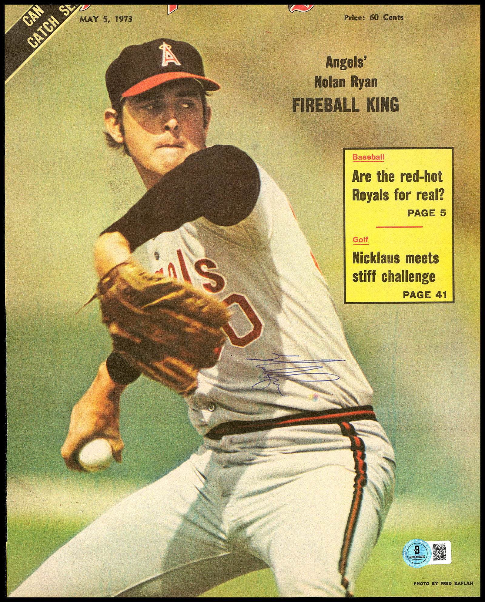 Nolan Ryan Autographed Sporting News Cover California Angels Beckett: Prices are in Canadian dollars