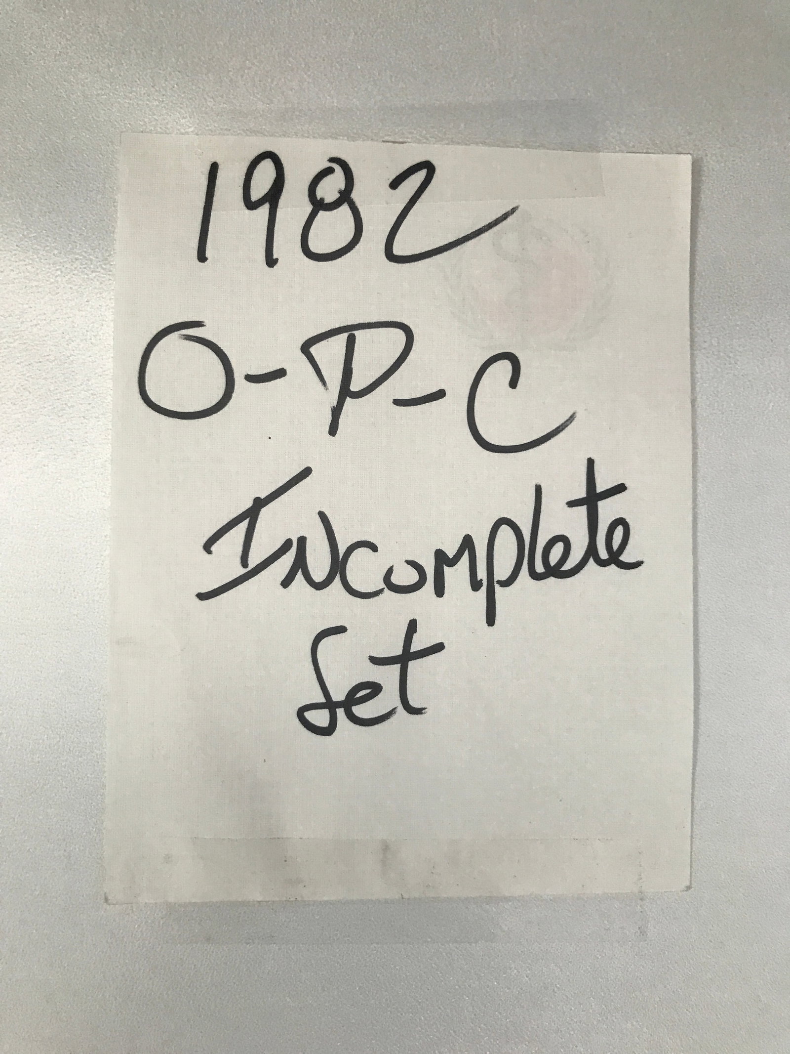 1982 O-PEE-CHEE INCOMPLETE SET: Prices are in Canadian dollars