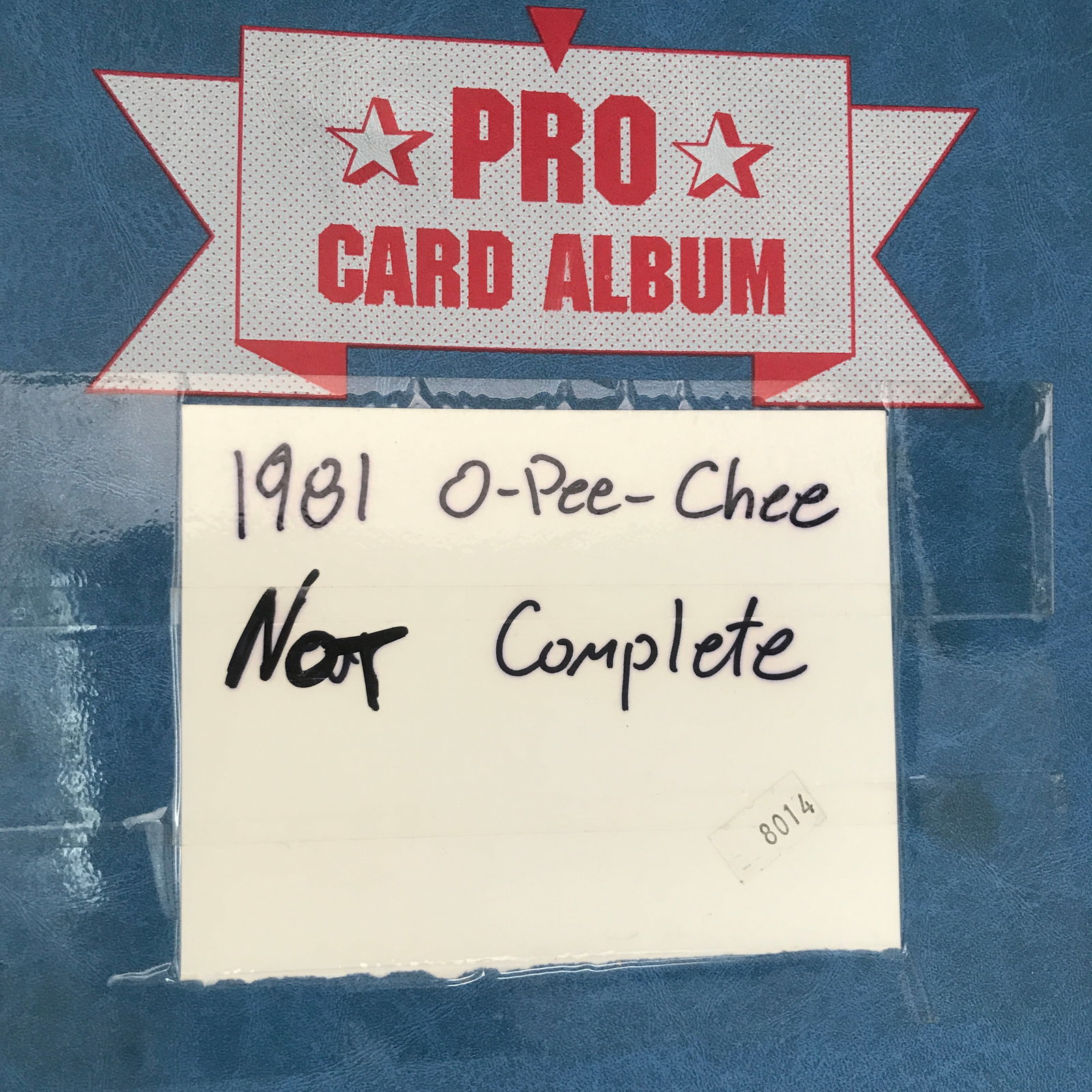 1981 O-PEE-CHEE INCOMPLETE SET: Prices are in Canadian dollars