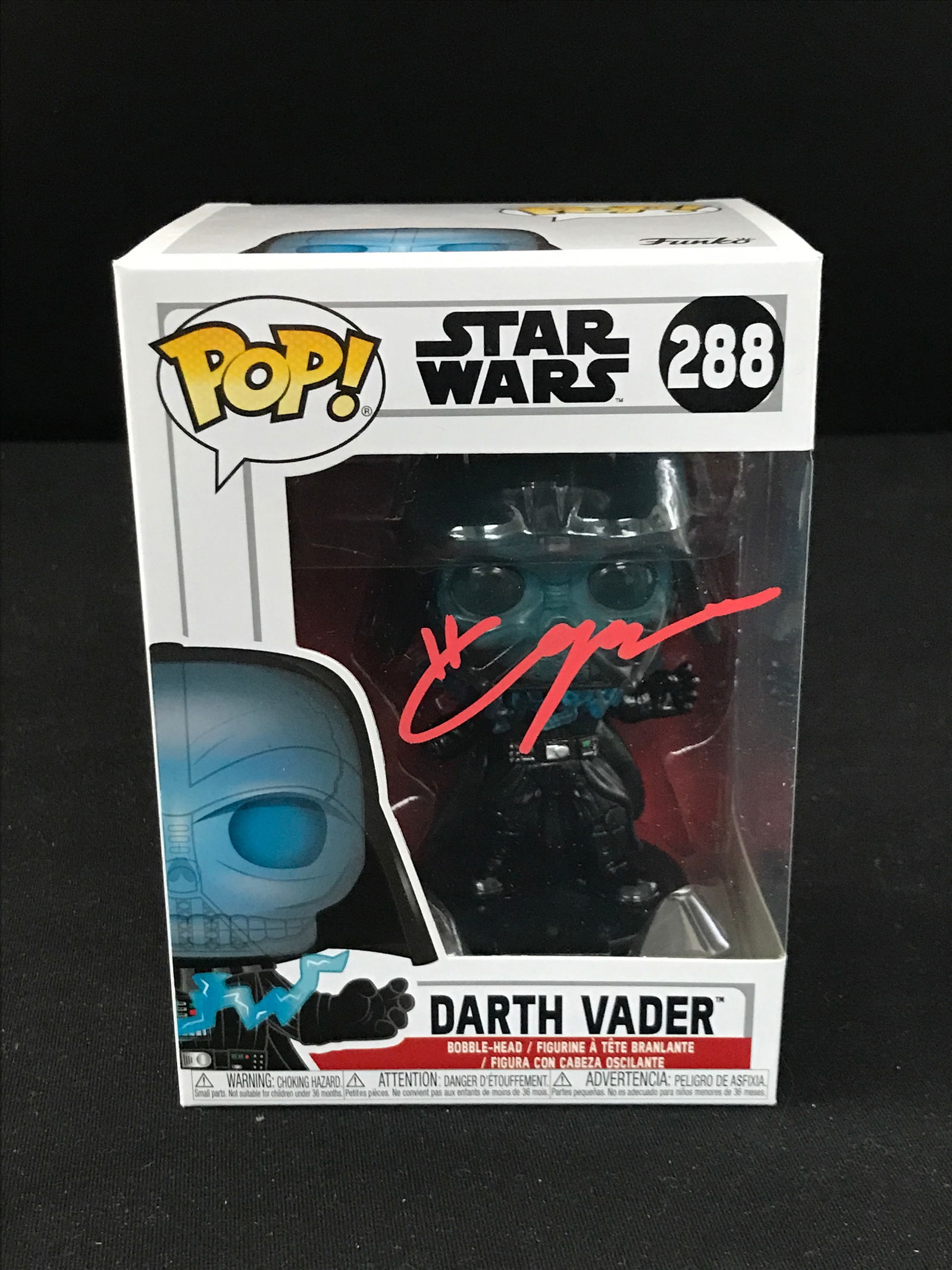 HAYDEN CHRISTENSEN SIGNED DARTH VADER FUNKO POP (WWOC COA) (1 of 2)