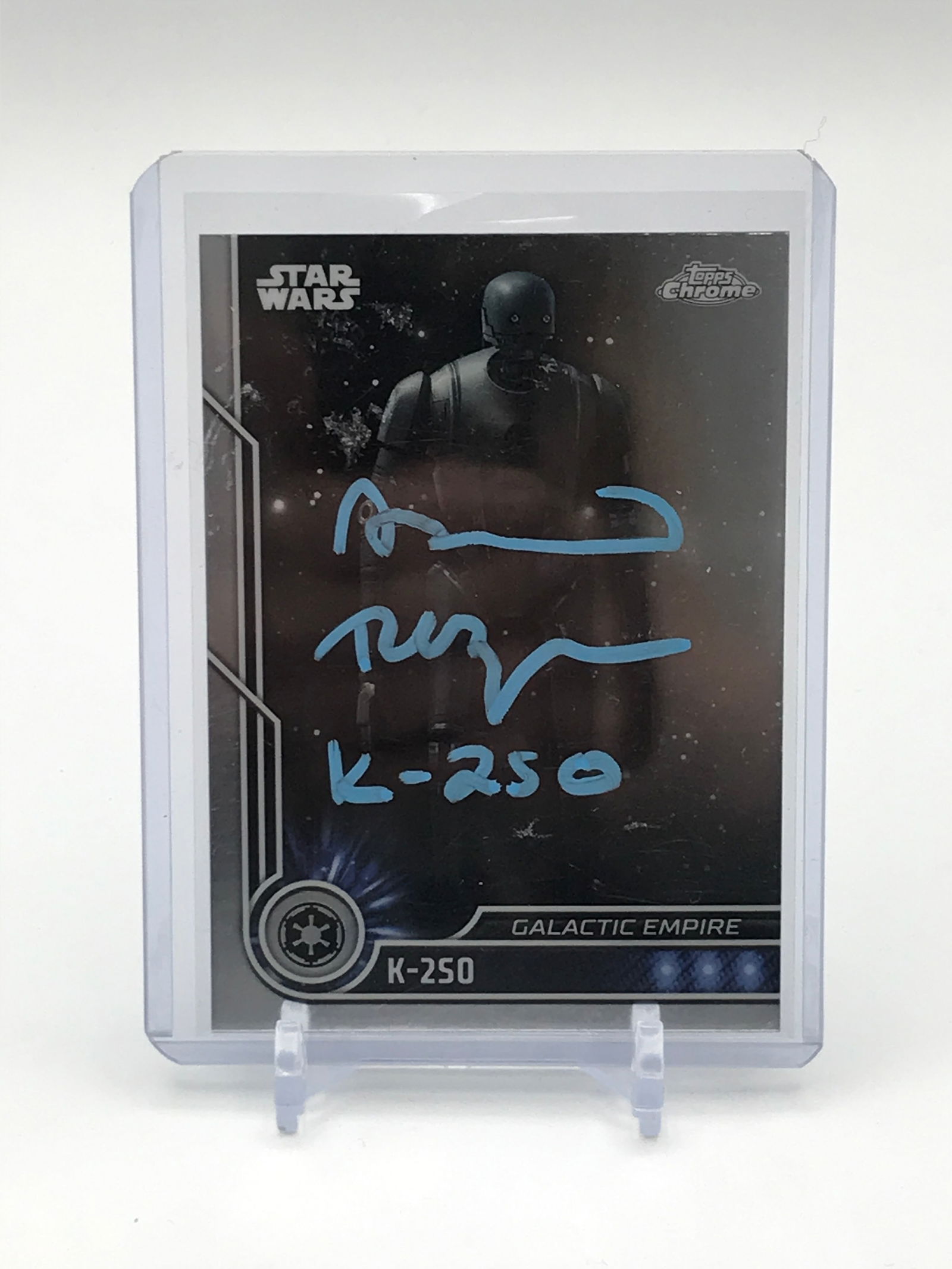 ALAN TUDYK SIGNED K2S0 STAR WARS TRADING CARD (WWOC COA) (1 of 2)