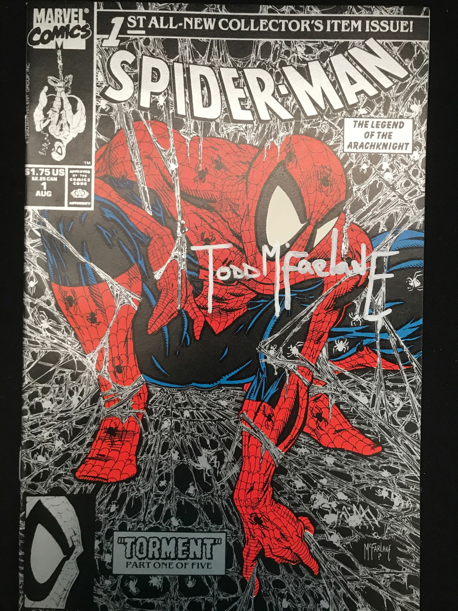 TODD MCFARLANE SIGNED SPIDERMAN COMIC (1 of 1)