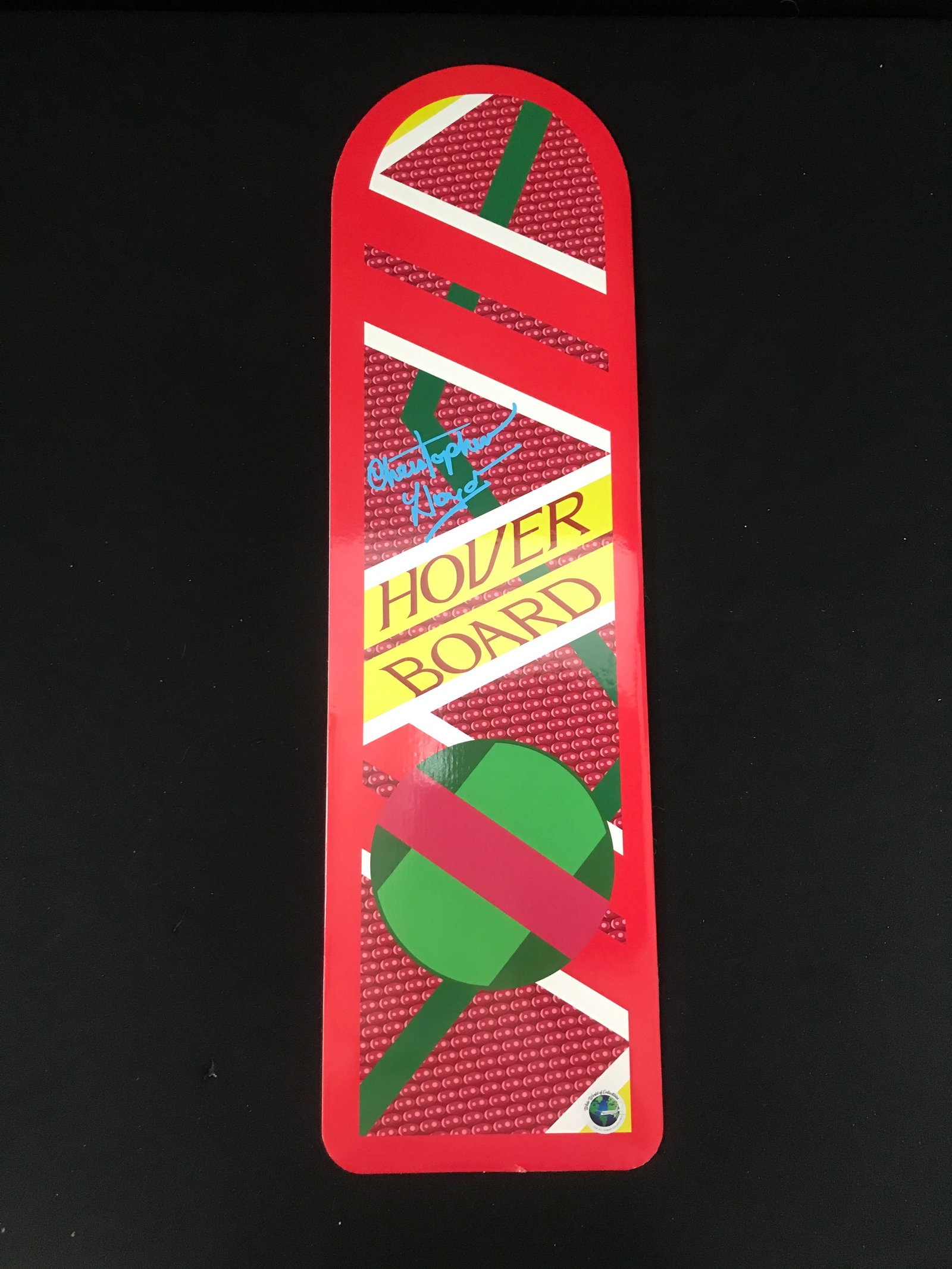 CHRISTOPHER LLOYD SIGNED HOVERBOARD DISPLAY (WWOC COA): Prices are in Canadian dollars