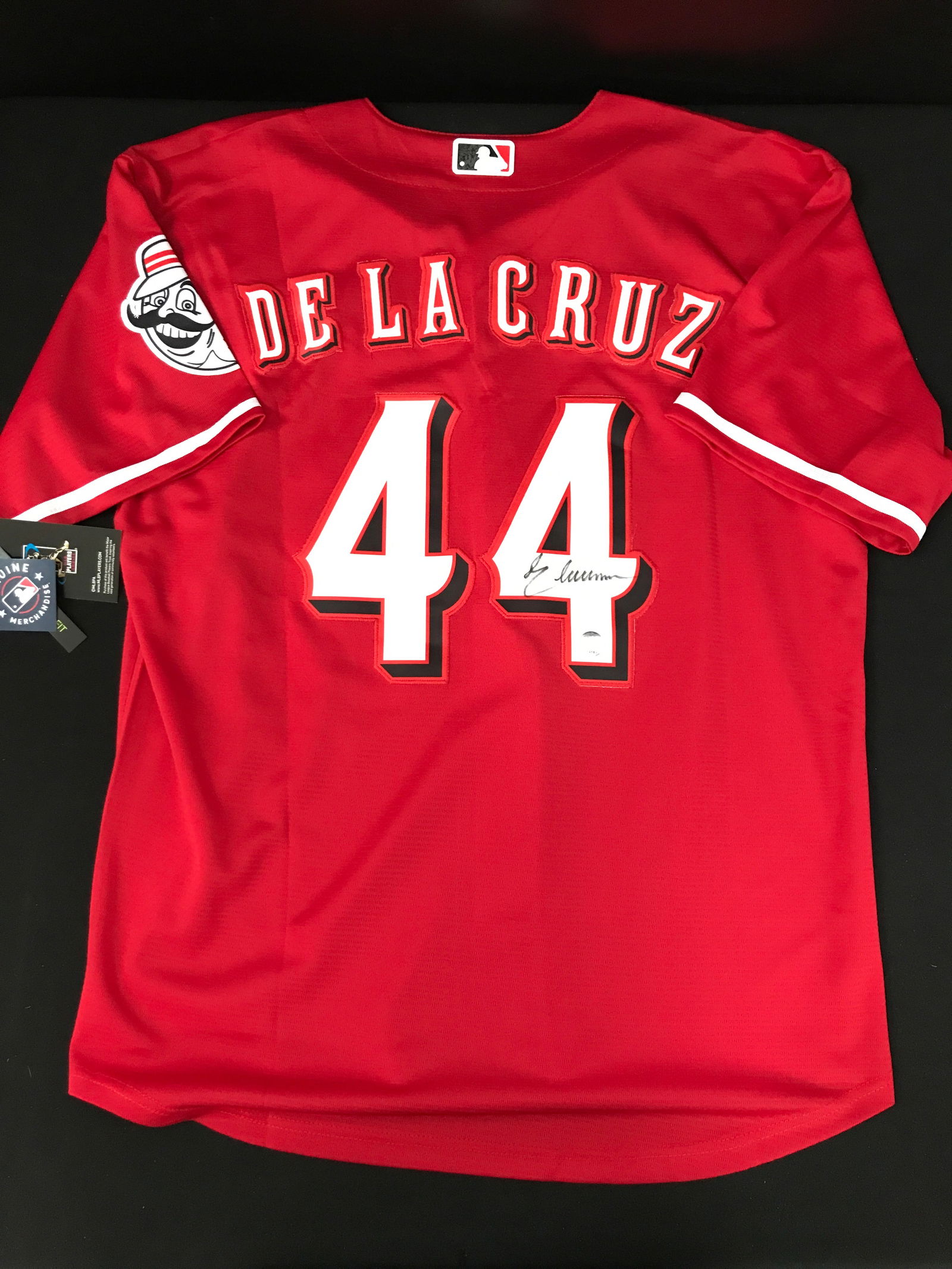ELLY DE LA CRUZ SIGNED CINCINNATI REDS JERSEY KB AUTHENTICS COA (1 of 3)