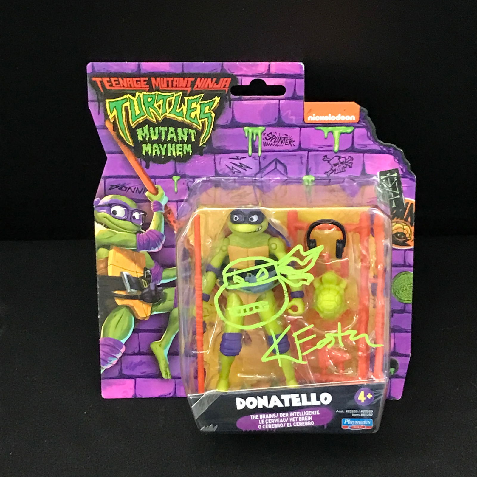 KEVIN EASTMAN SIGNED DONATELLO ACTION FIGURE WITH CHARACTER DRAWING (KB AUTHENTICS COA) (1 of 2)