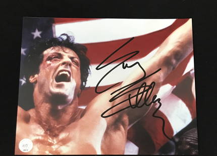 SYLVESTER STALLONE SIGNED 8X10 PHOTO KB AUTHENTICS COA: Prices are in Canadian dollars