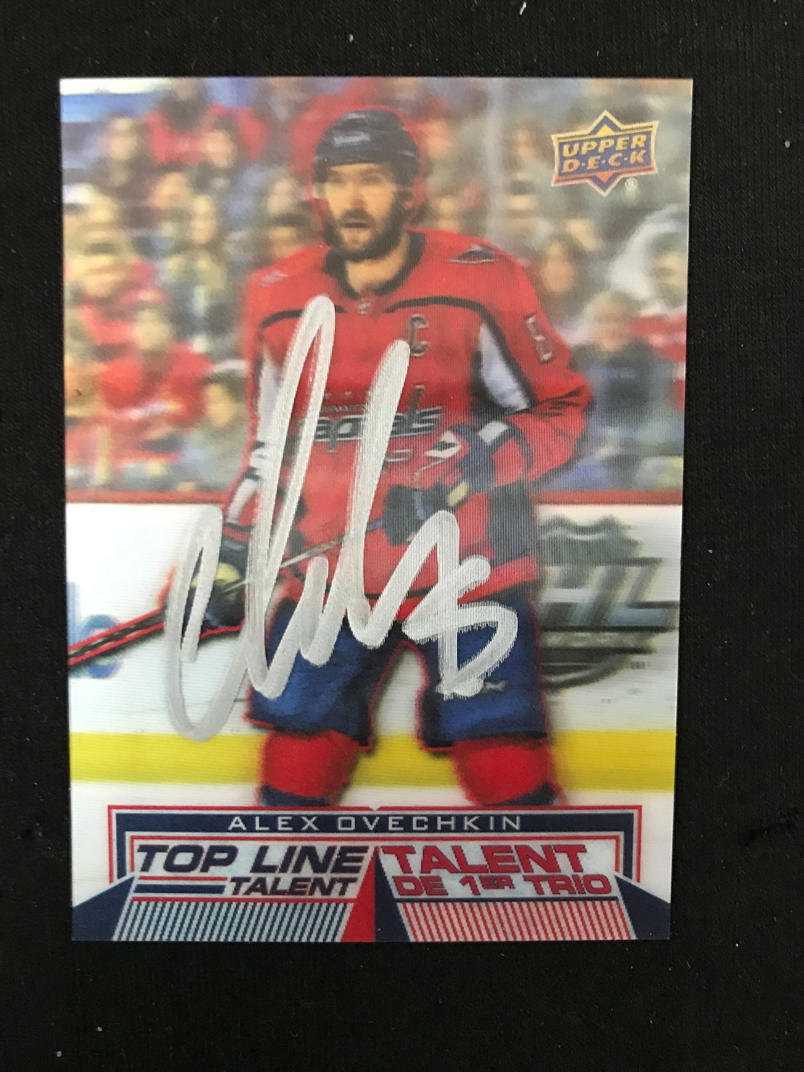 ALEX OVECHKIN SIGNED UPPER DECK TOP LINE TALENT TRADING CARD (1 of 1)
