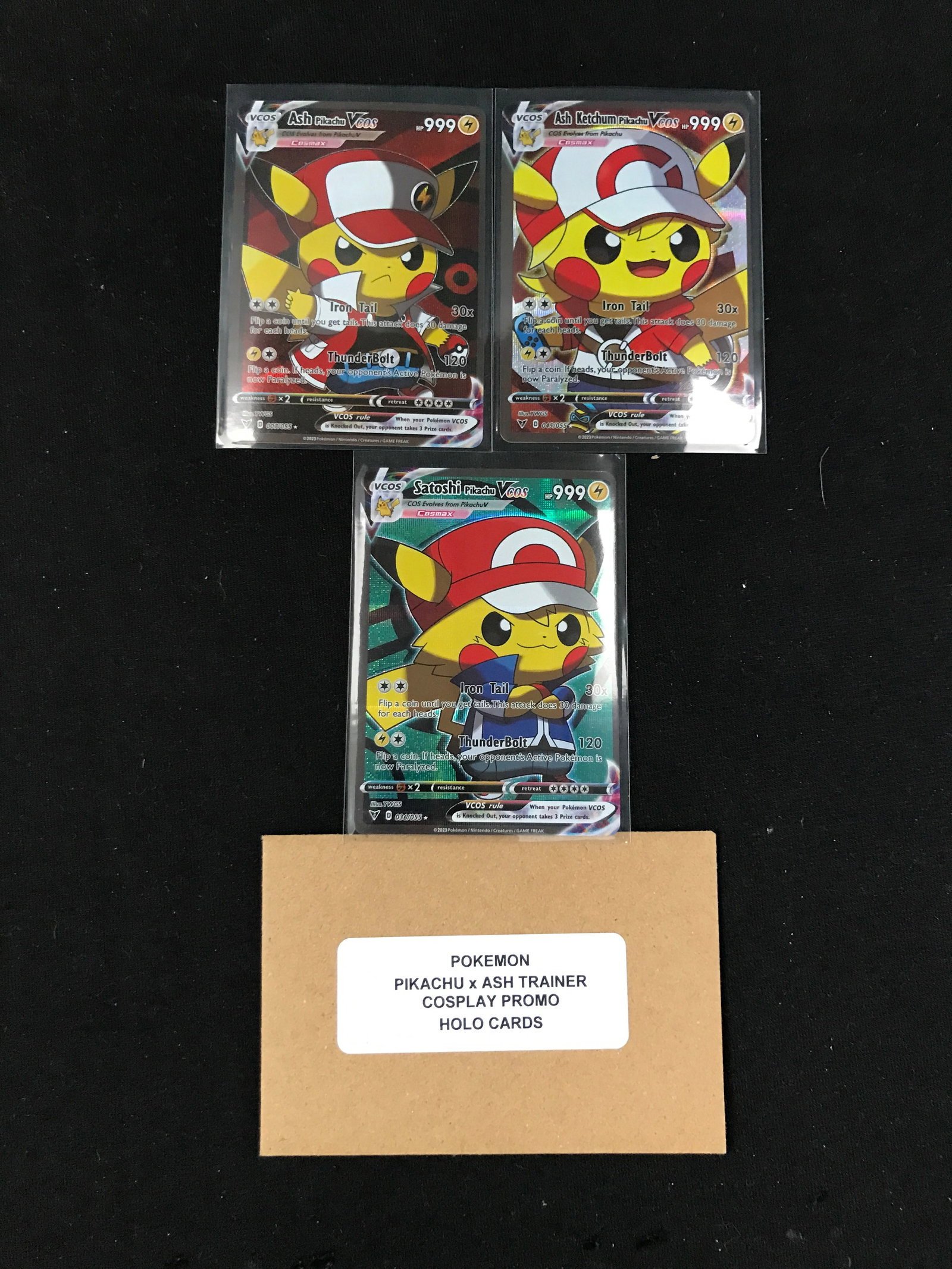 LOT OF PIKACHU X ASH COSPLAY PROMO HOLO CARDS: Prices are in Canadian dollars