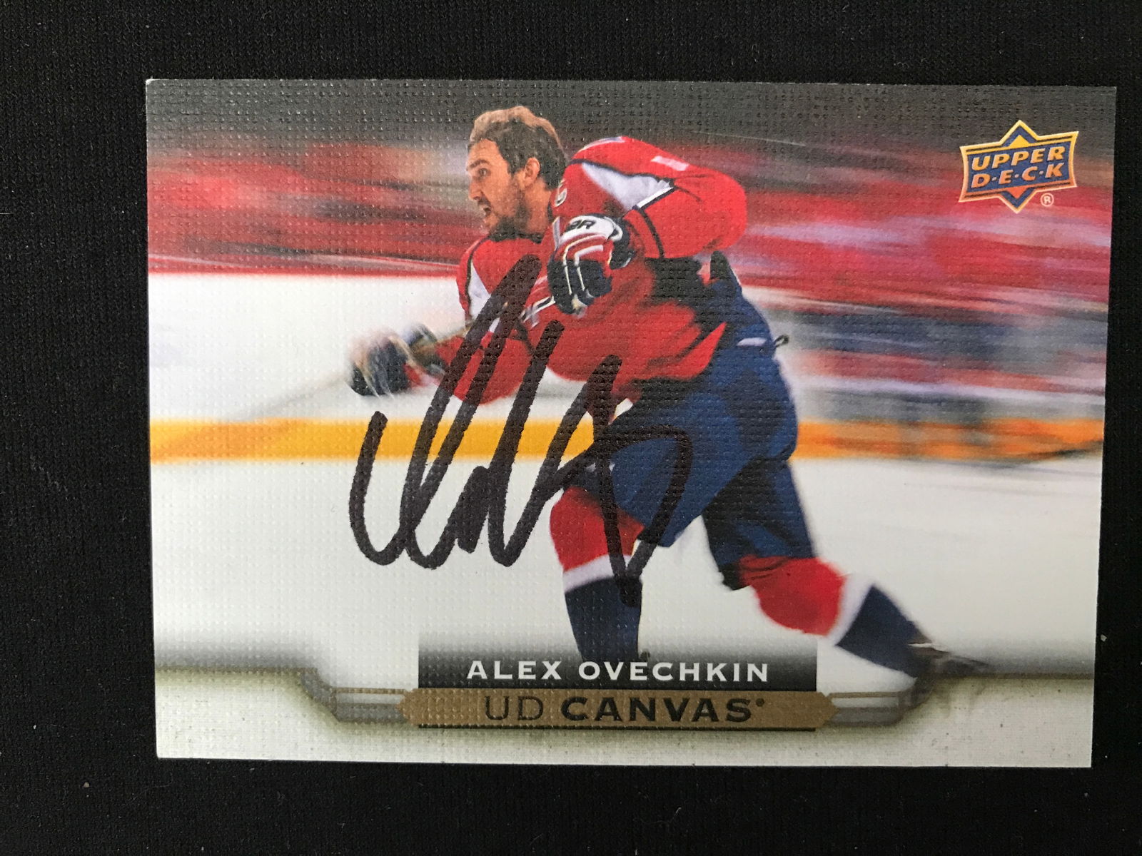 ALEXANDER OVECHKIN SIGNED UPPER DECK UD CANVAS TRADING CARD (1 of 1)