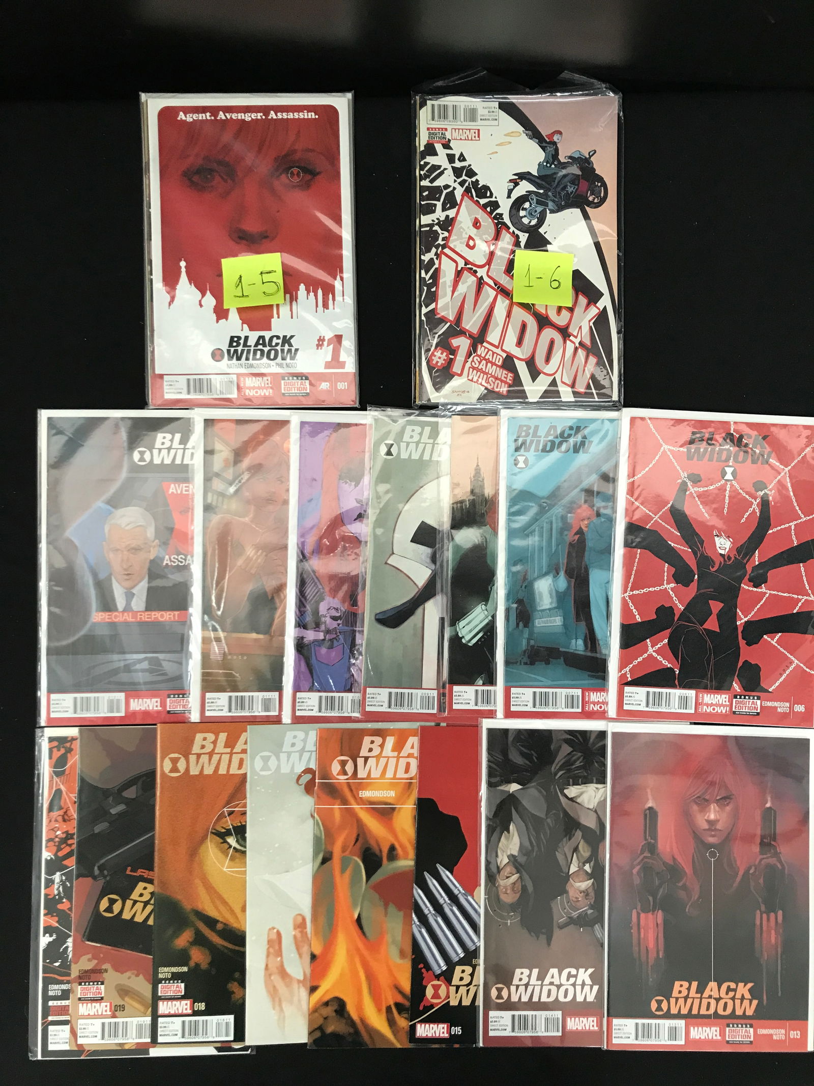 LOT OF 16 BLACK WIDOW COMICS (MARVEL COMICS) (1 of 1)