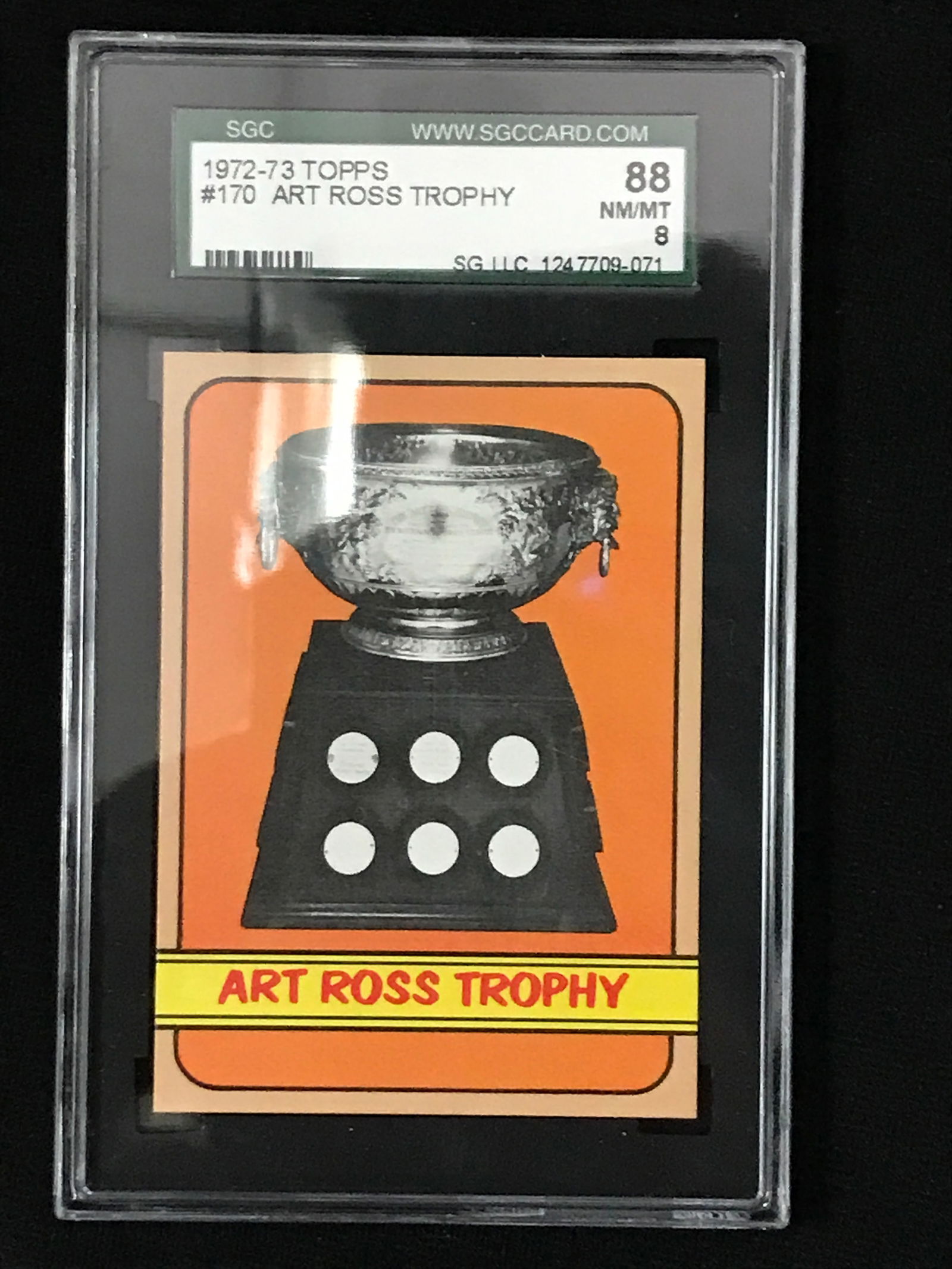 1972-73 TOPPS #170 ART ROSS TROPHY SGC GRADE 8: Prices are in Canadian dollars