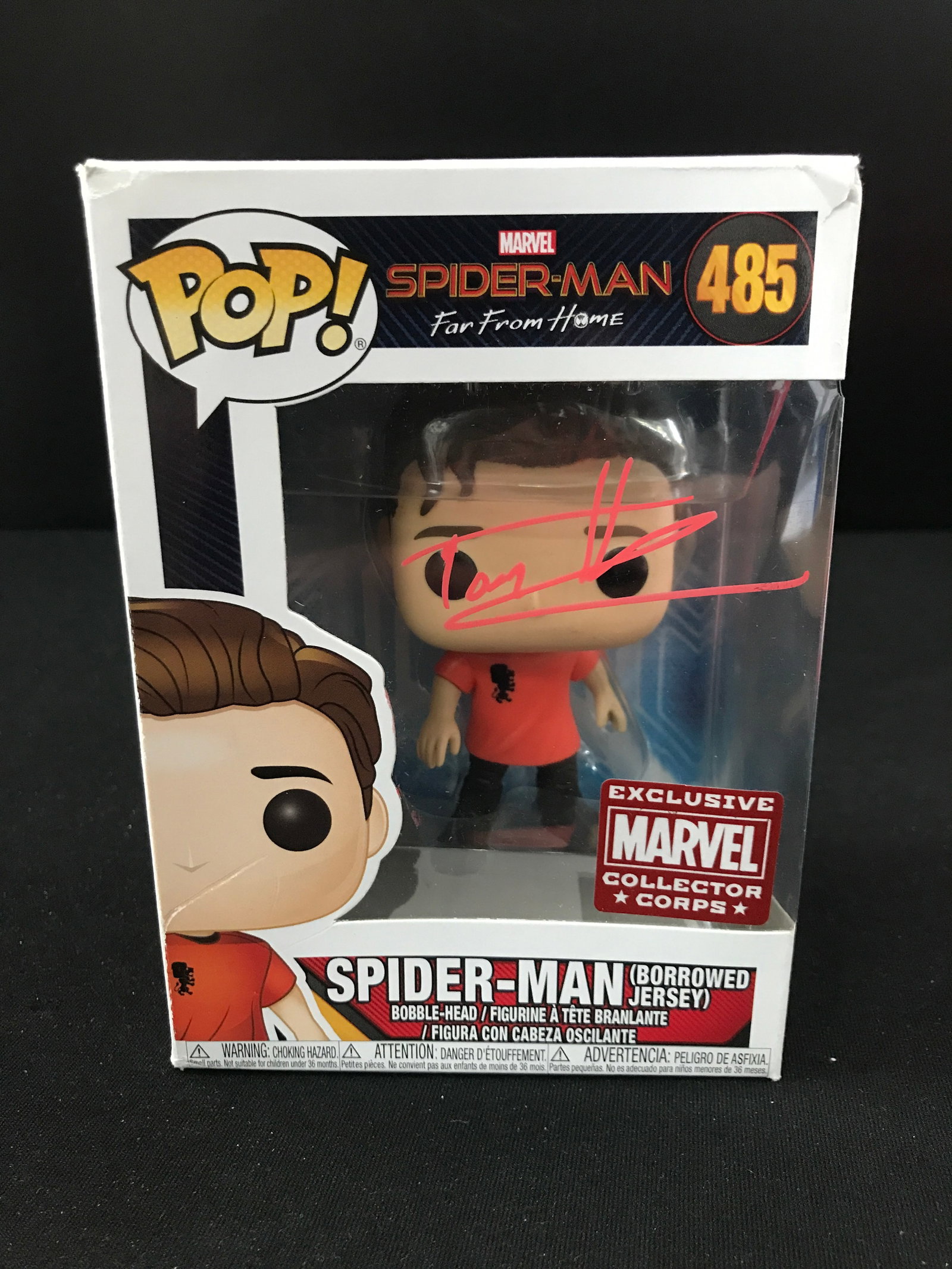 TOM HOLLAND SIGNED SPIDERMAN FUNKO POP (KB COA): Prices are in Canadian dollars
