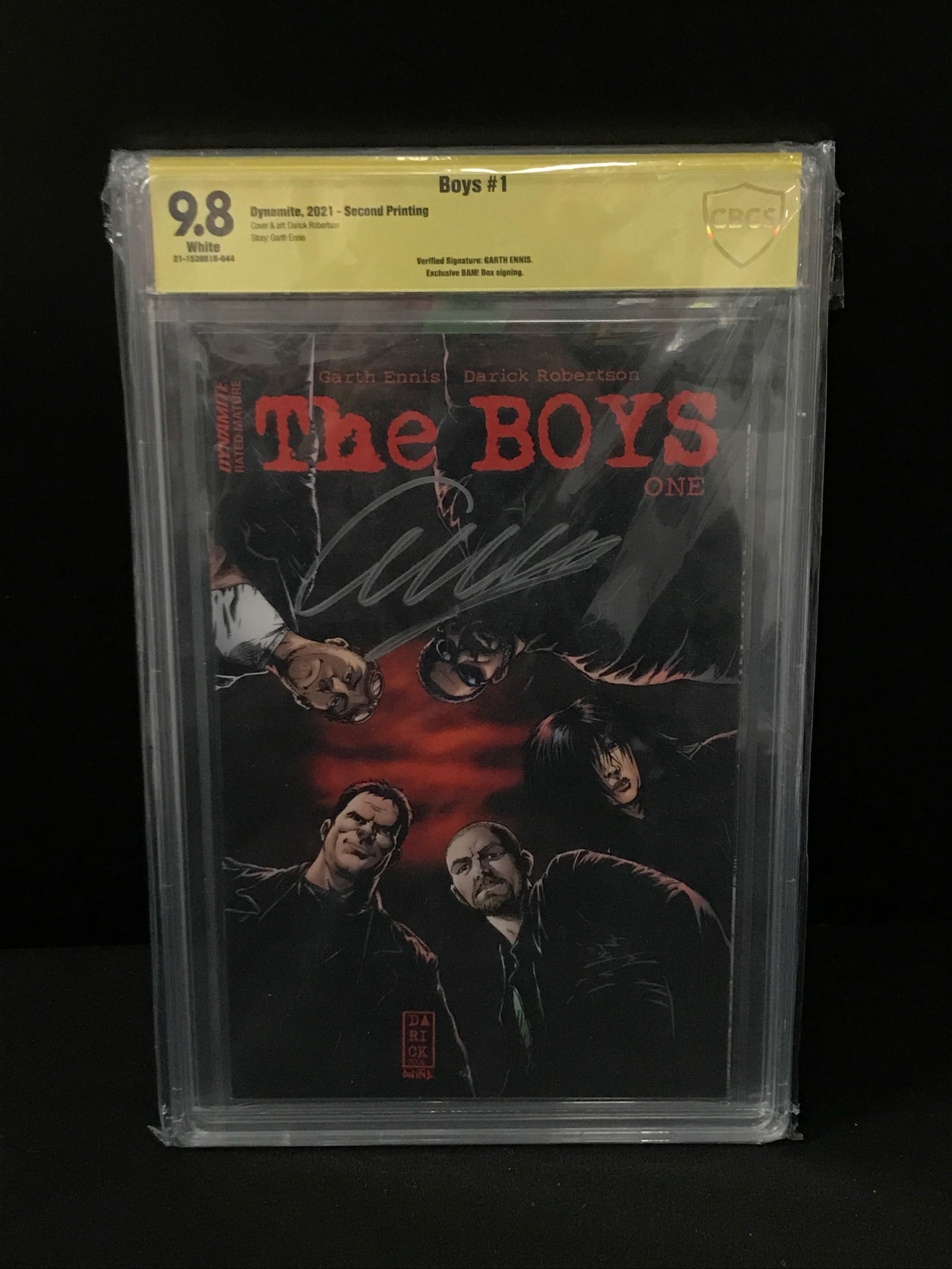 GARTH ENNIS SIGNED THE BOYS NO.1 COMIC CBCS GRADED 9.8 (1 of 1)