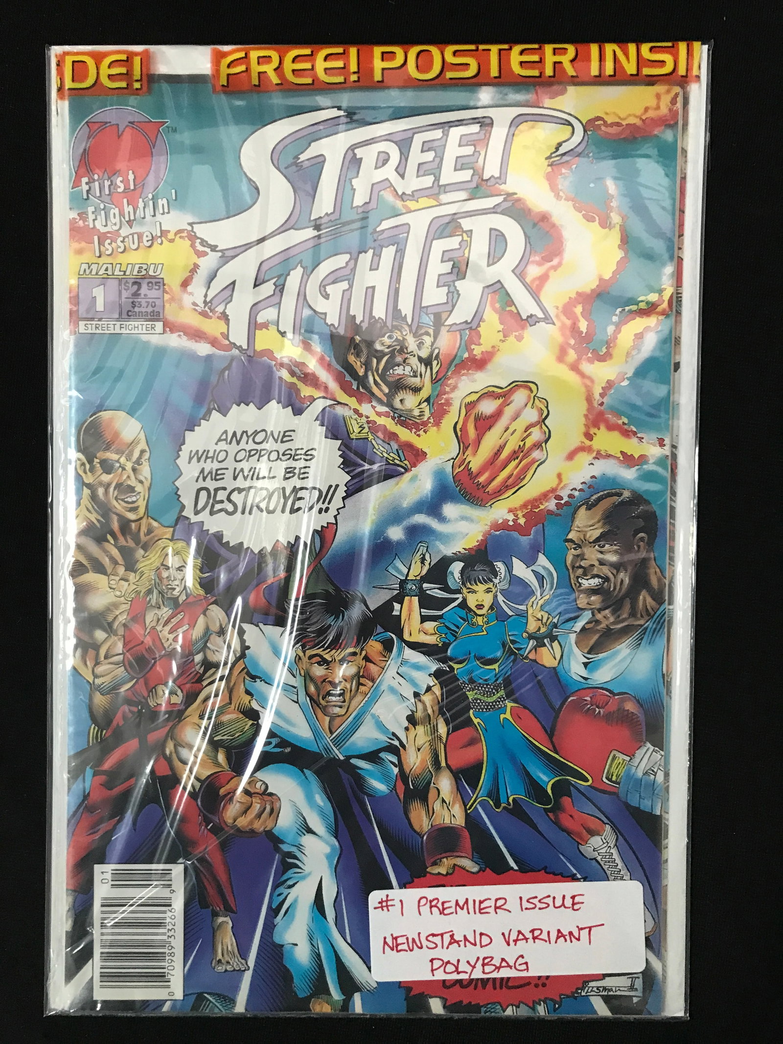 MALIBU COMICS NO.1 STREET FIGHTER (POLYBAG) (1 of 1)