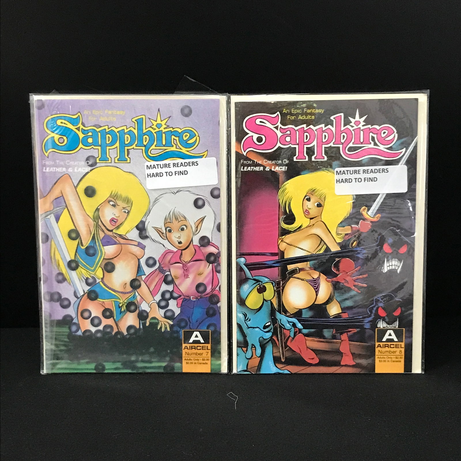 LOT OF 2 SAPPHIRE COMICS (AIRCEL COMICS): Prices are in Canadian Dollars