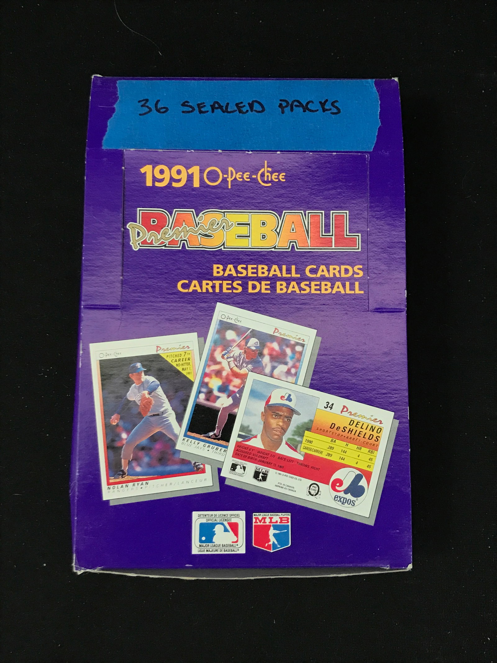 36 SEALED PACKS OF 1991 O-PEE-CHEE BASEBALL: Prices are in Canadian dollars