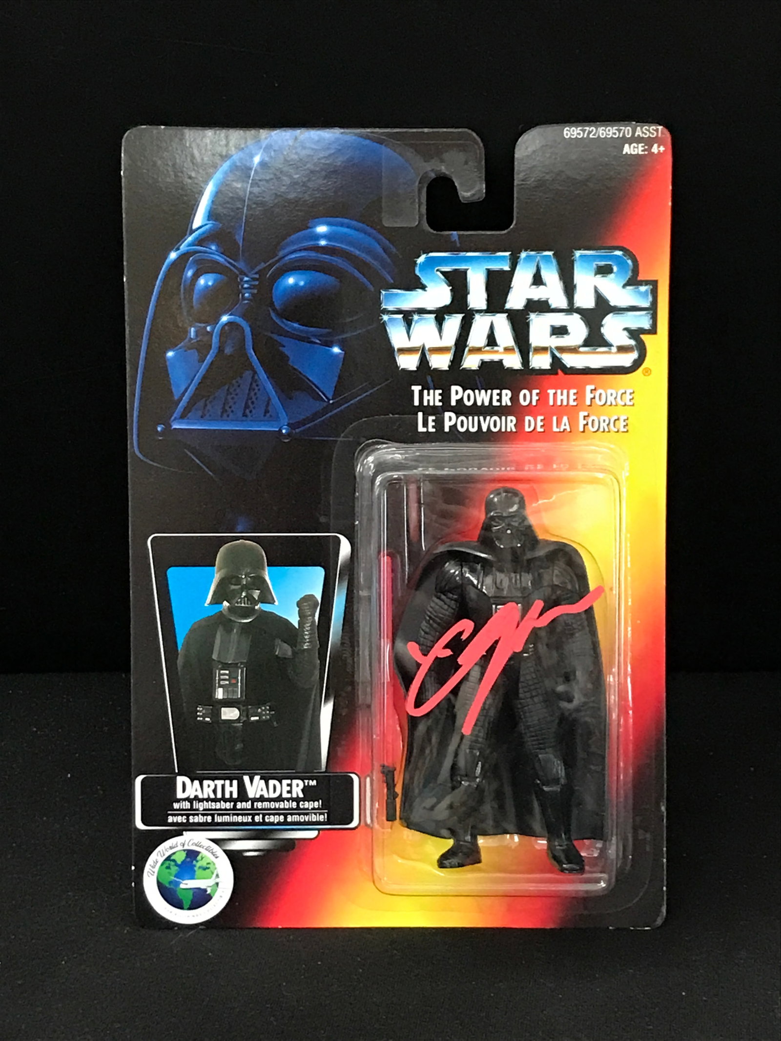 HAYDEN CHRISTENSEN SIGNED STAR WARS DARTH VADOR ACTION FIGURE WWOC COA: Prices are in Canadian dollars