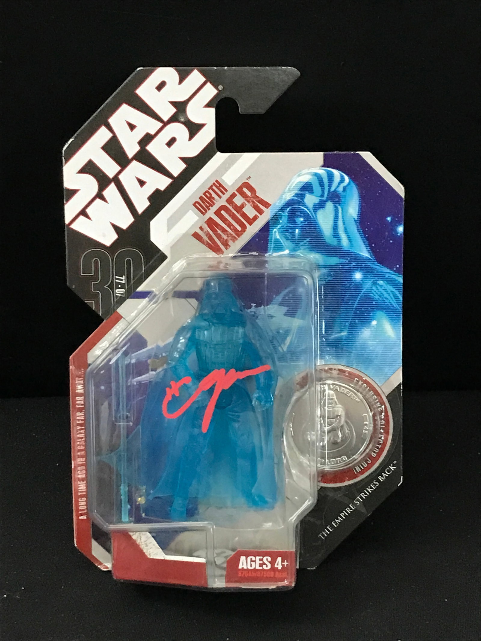 HAYDEN CHRISTENSEN SIGNED STAR WARS DARTH VADOR ACTION FIGURE WWOC COA: Prices are in Canadian dollars