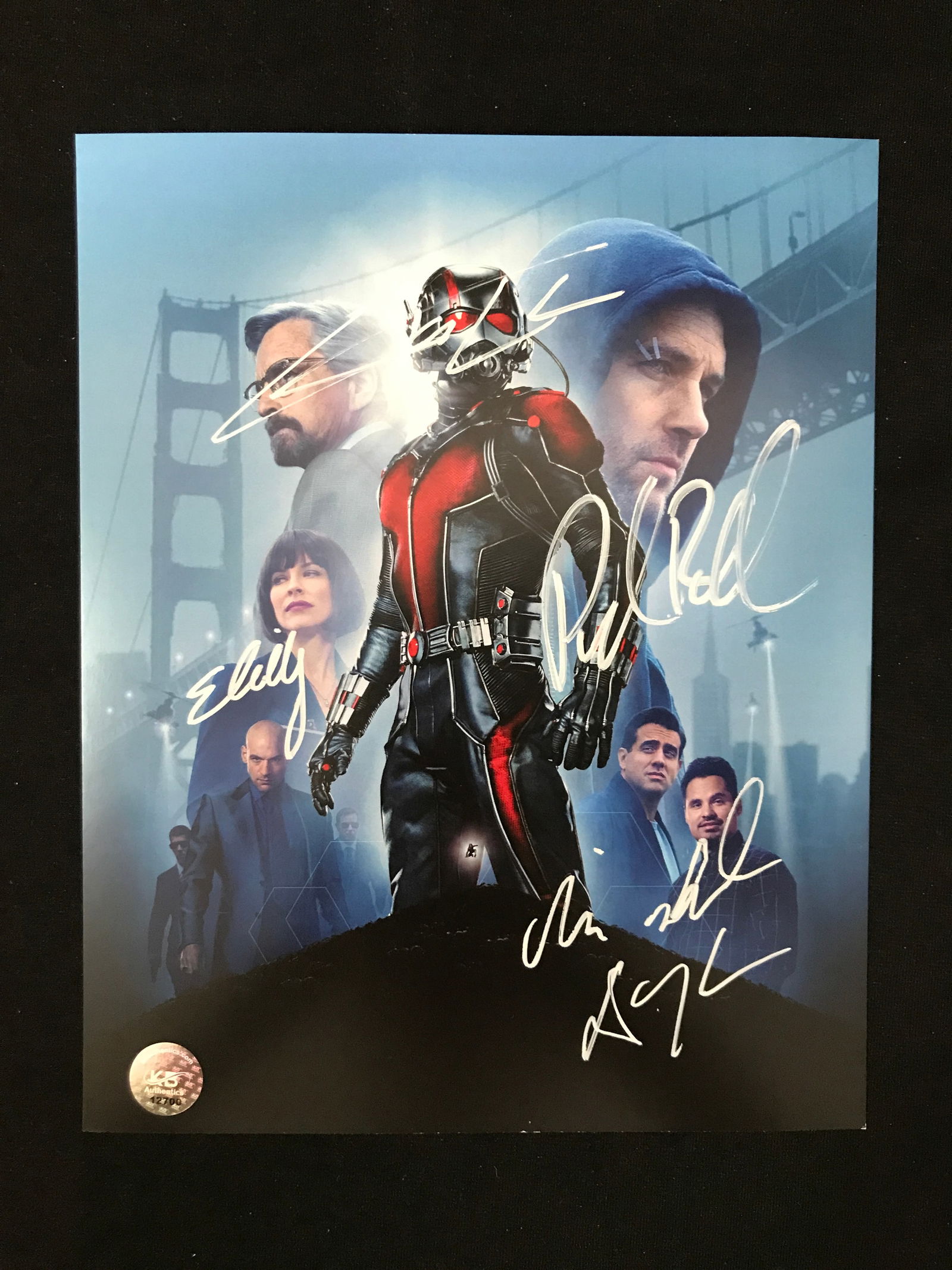 MULTI SIGNED ANT MAN 8X10 INCLUDING PAUL RUDD AND EVANGLINE LILLY - KB COA (1 of 1)