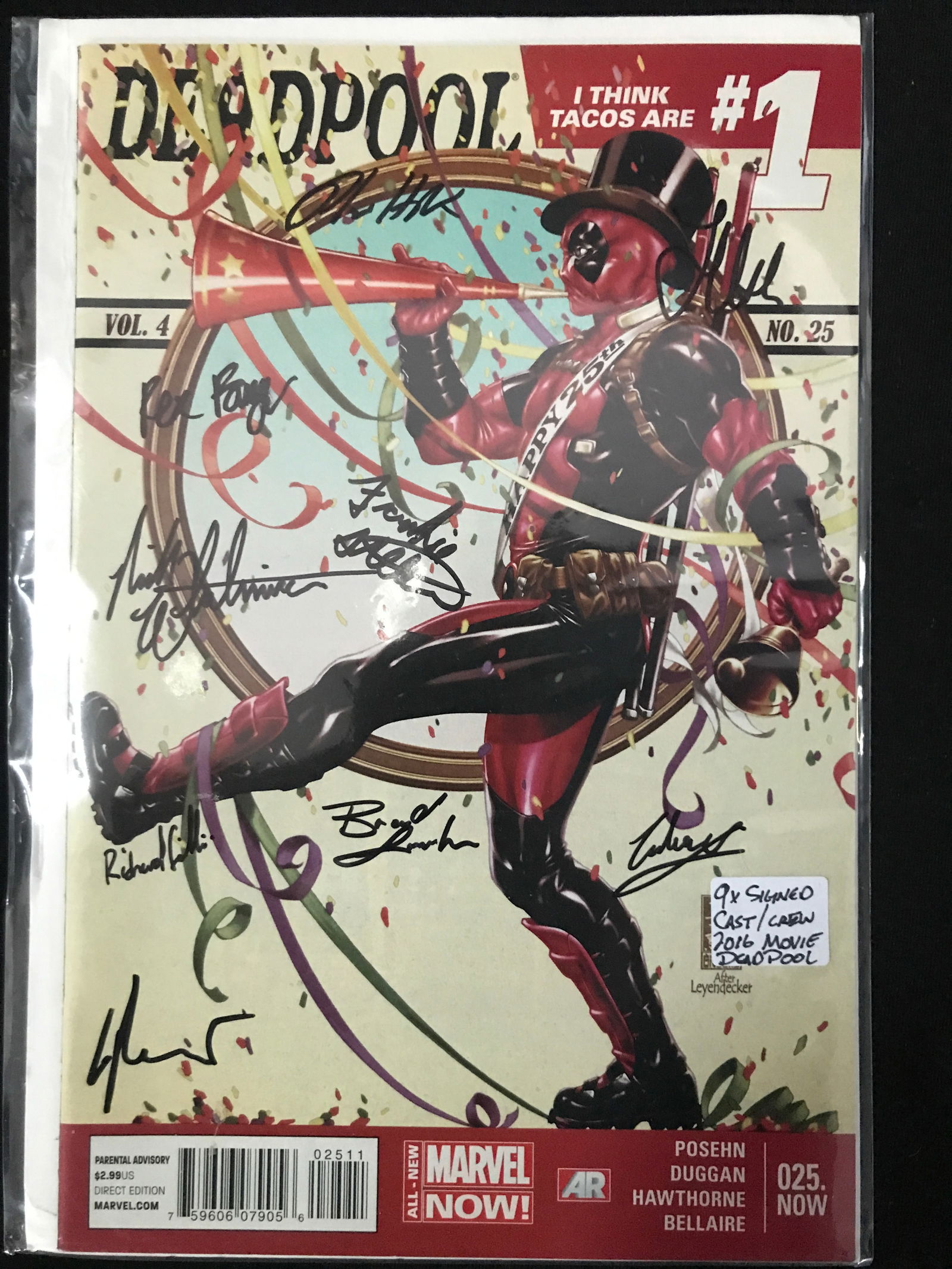 DEADPOOL COMIC NO.1 MULTI SIGNED CAST AND CREW (1 of 1)
