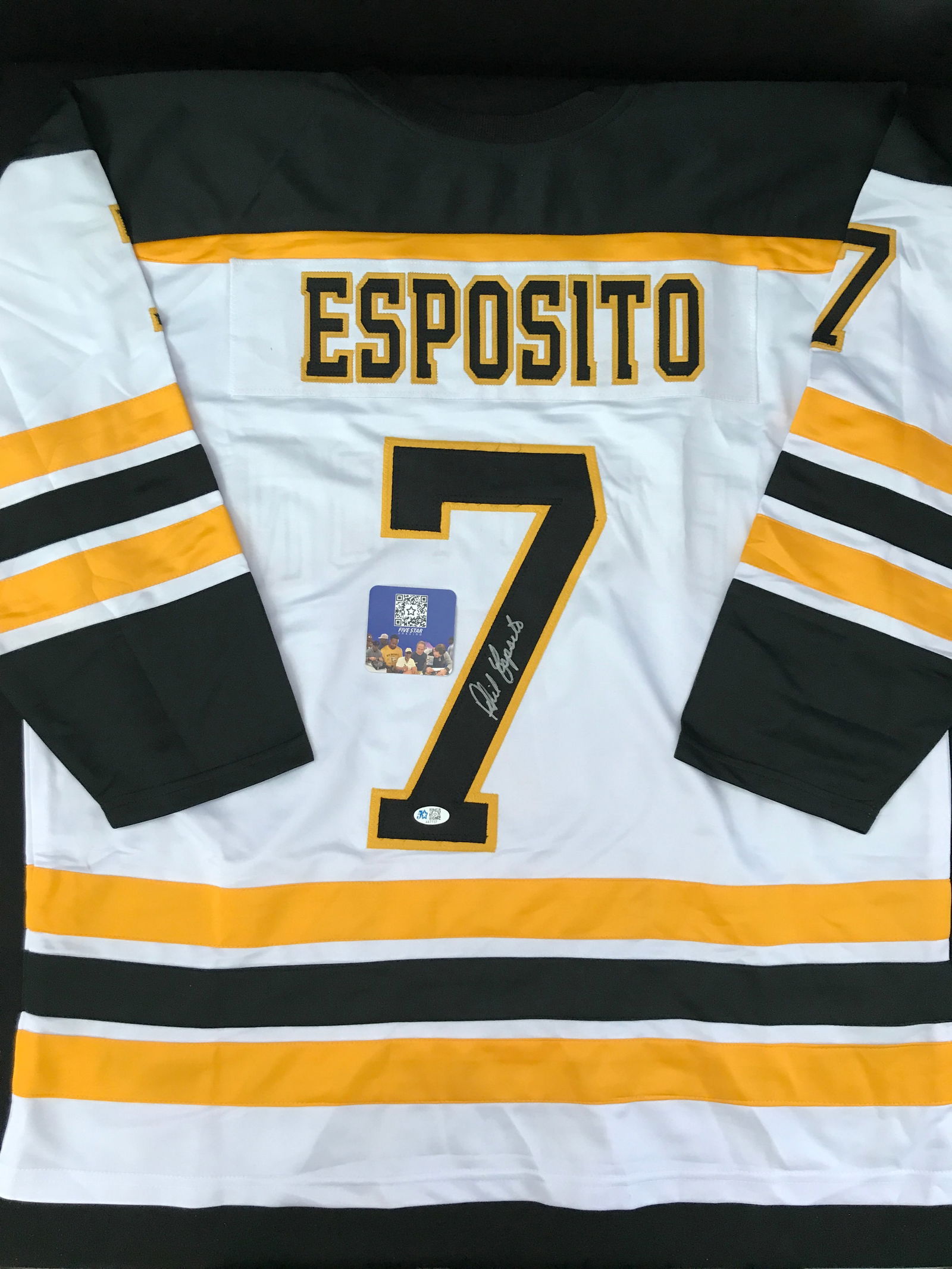 PHIL ESPOSITO SIGNED BOSTON JERSEY FIVE STAR COA (1 of 3)